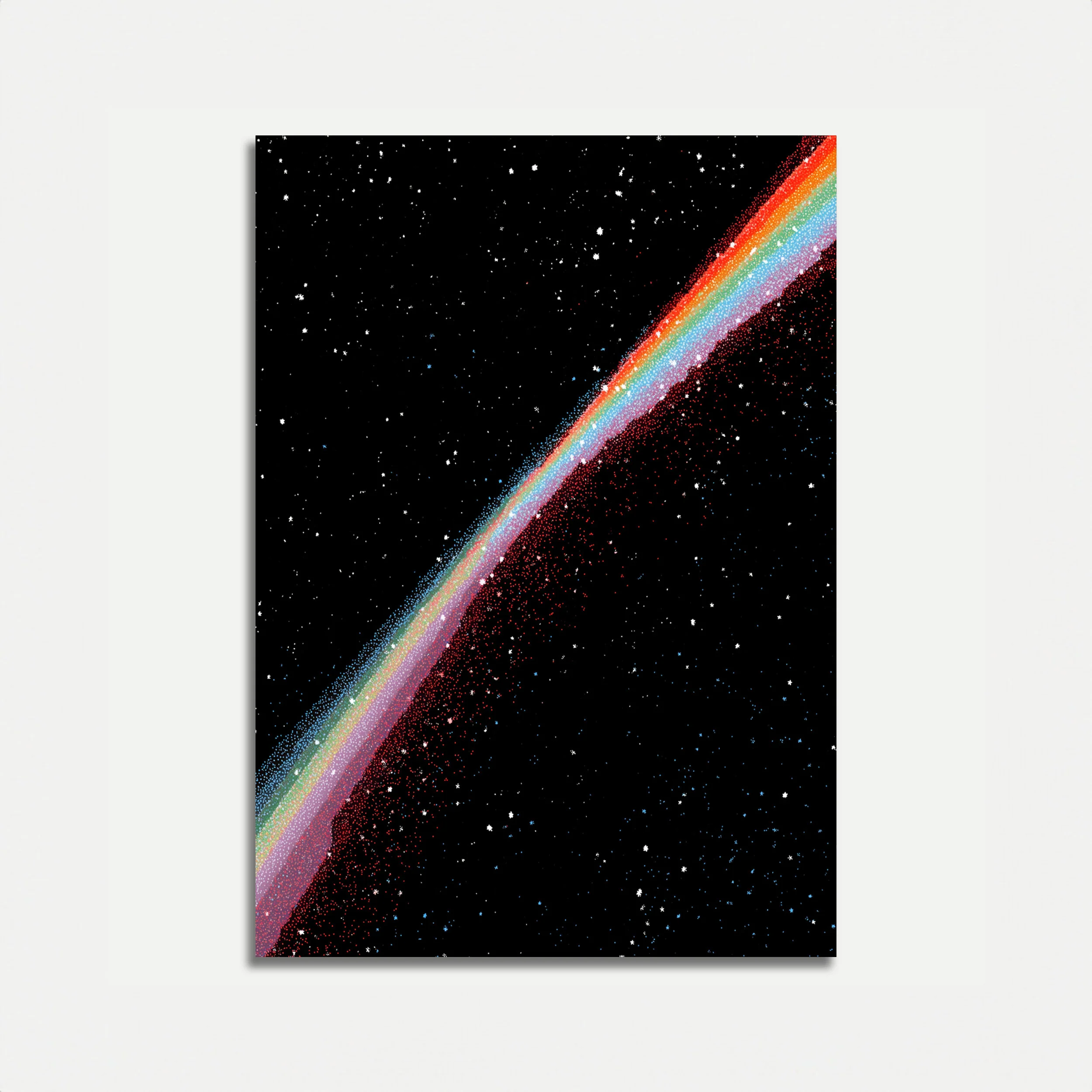 Cosmic Rainbow Star Burst Poster