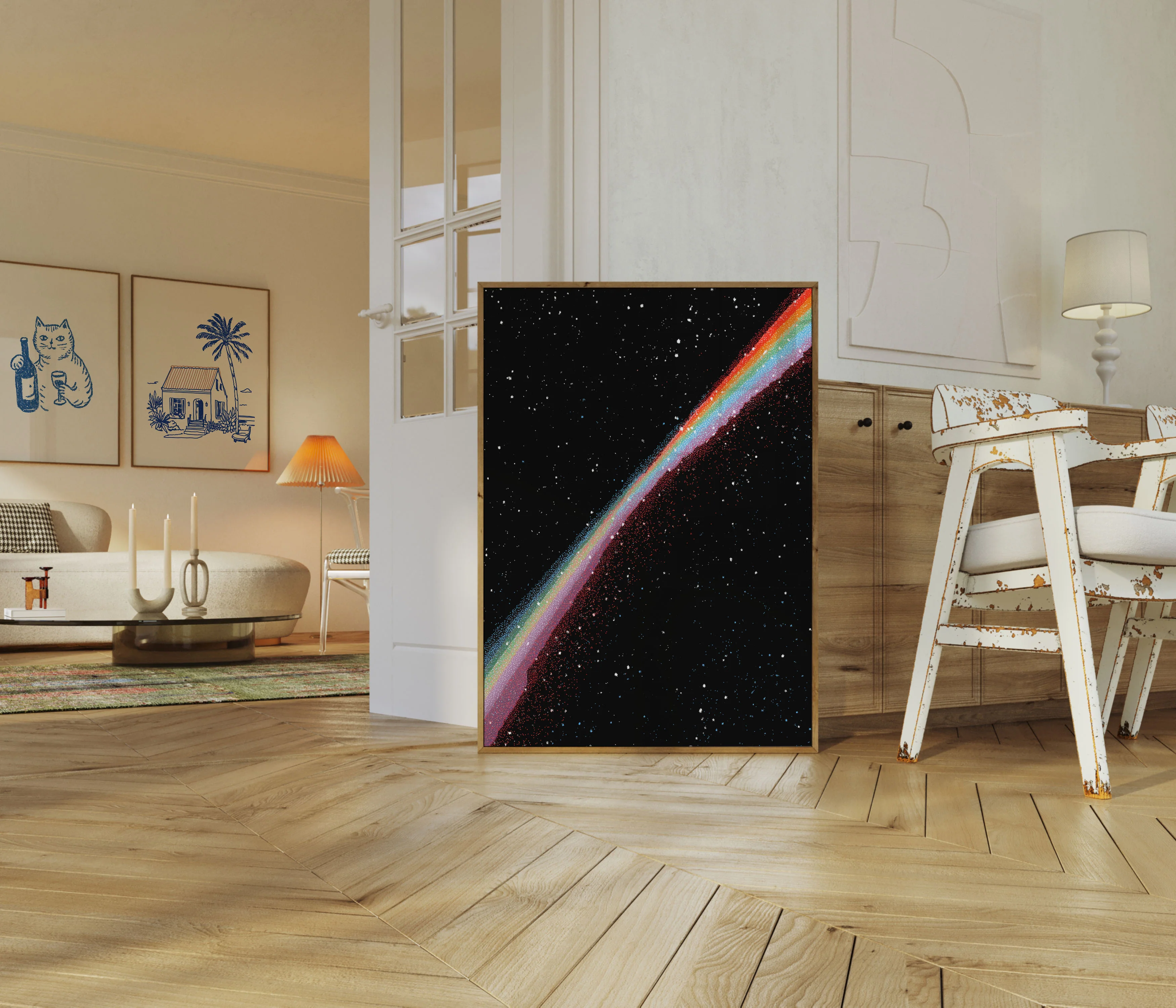 Cosmic Rainbow Star Burst Poster - Image 5