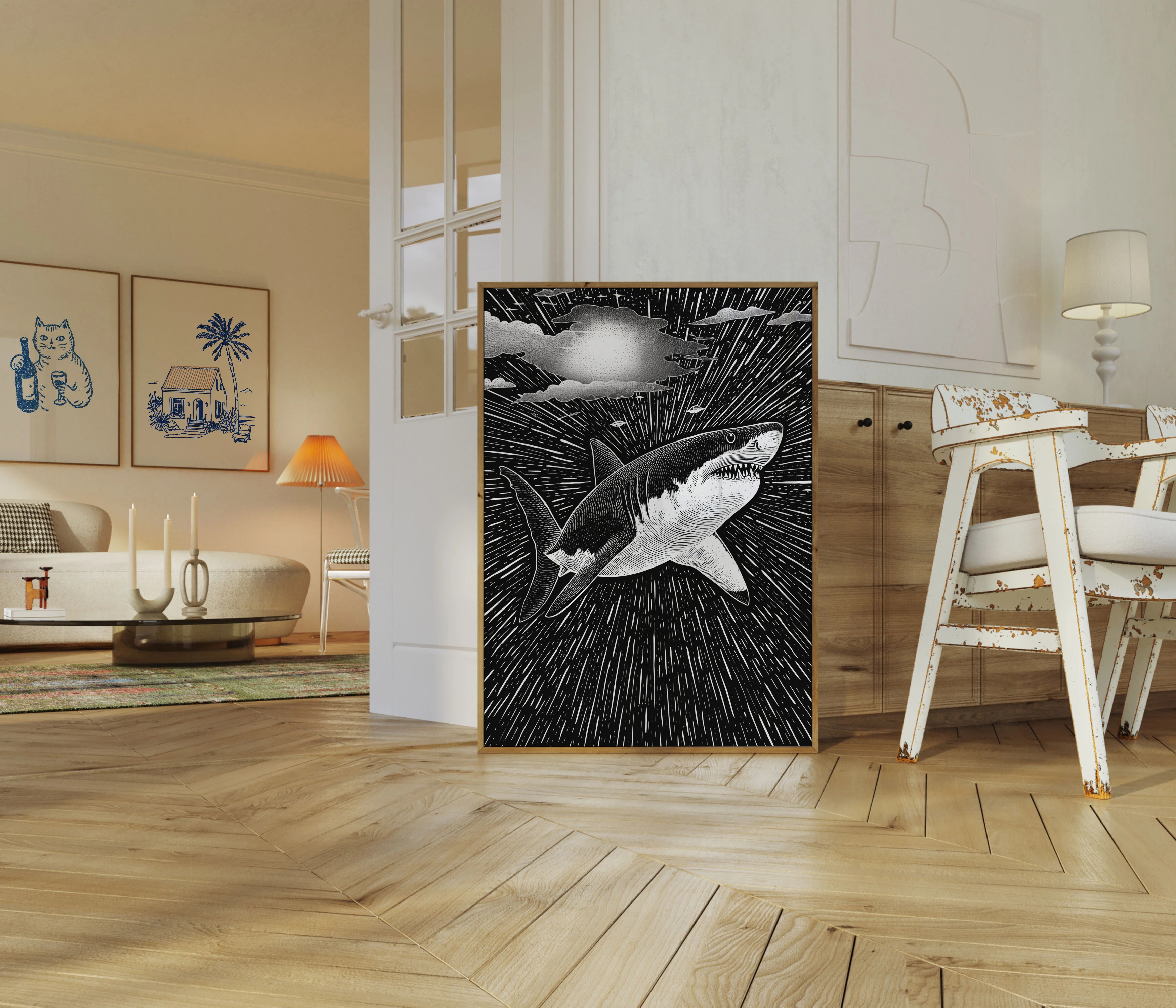 Cosmic Shark Space Voyage Poster - Image 5