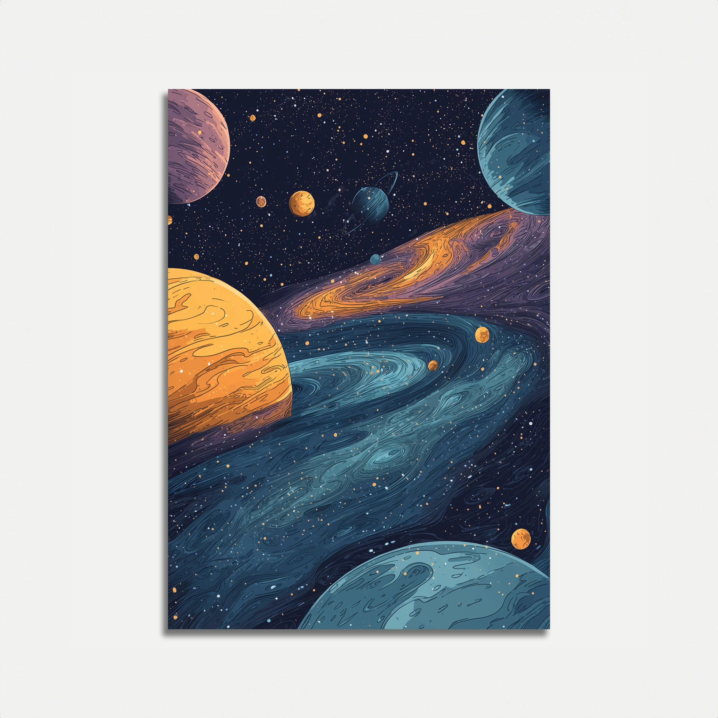 Cosmic Swirl Galaxy Poster