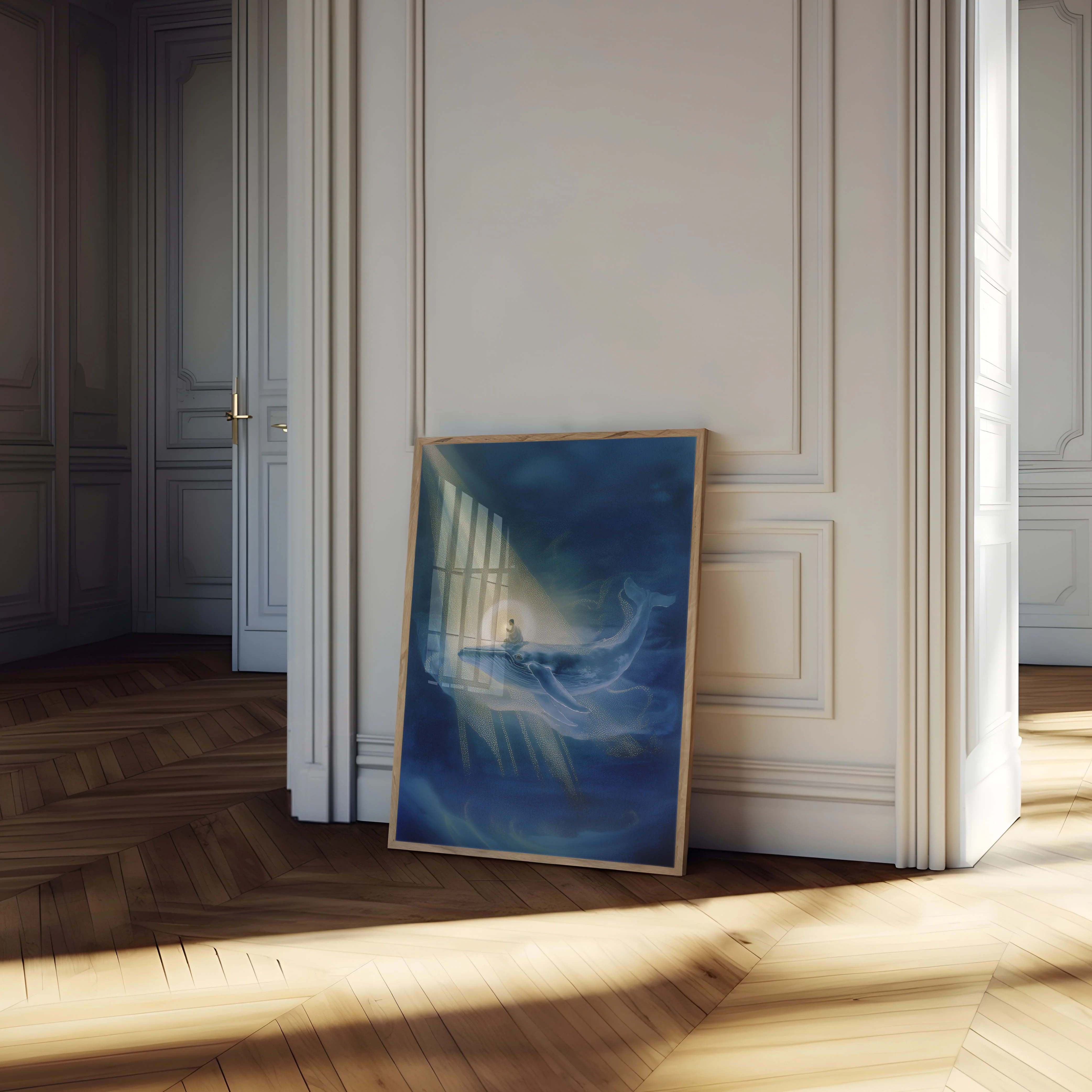 Cosmic Whale Meditation Poster - Image 4