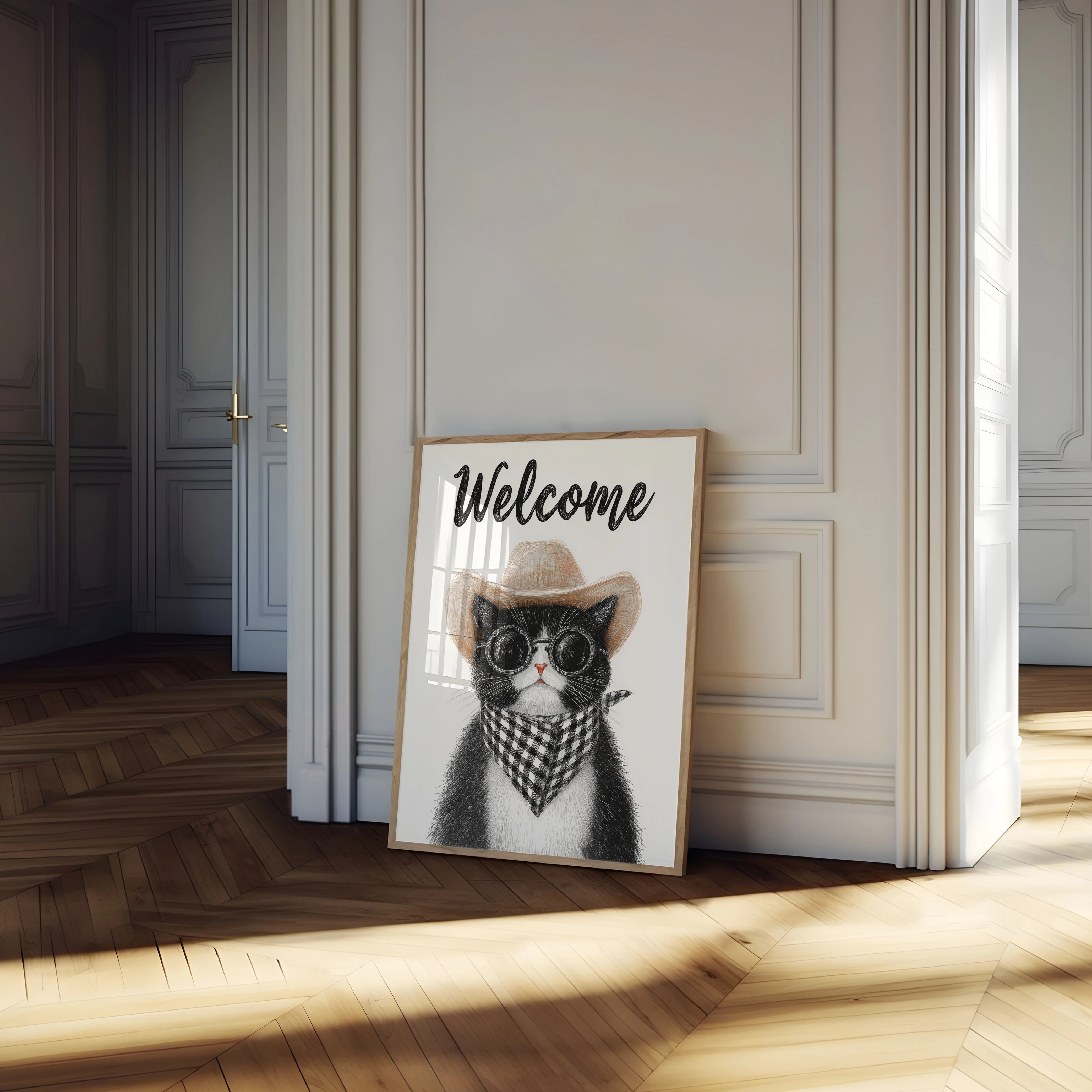 Cowboy Cat with Sunglasses Poster - Image 4