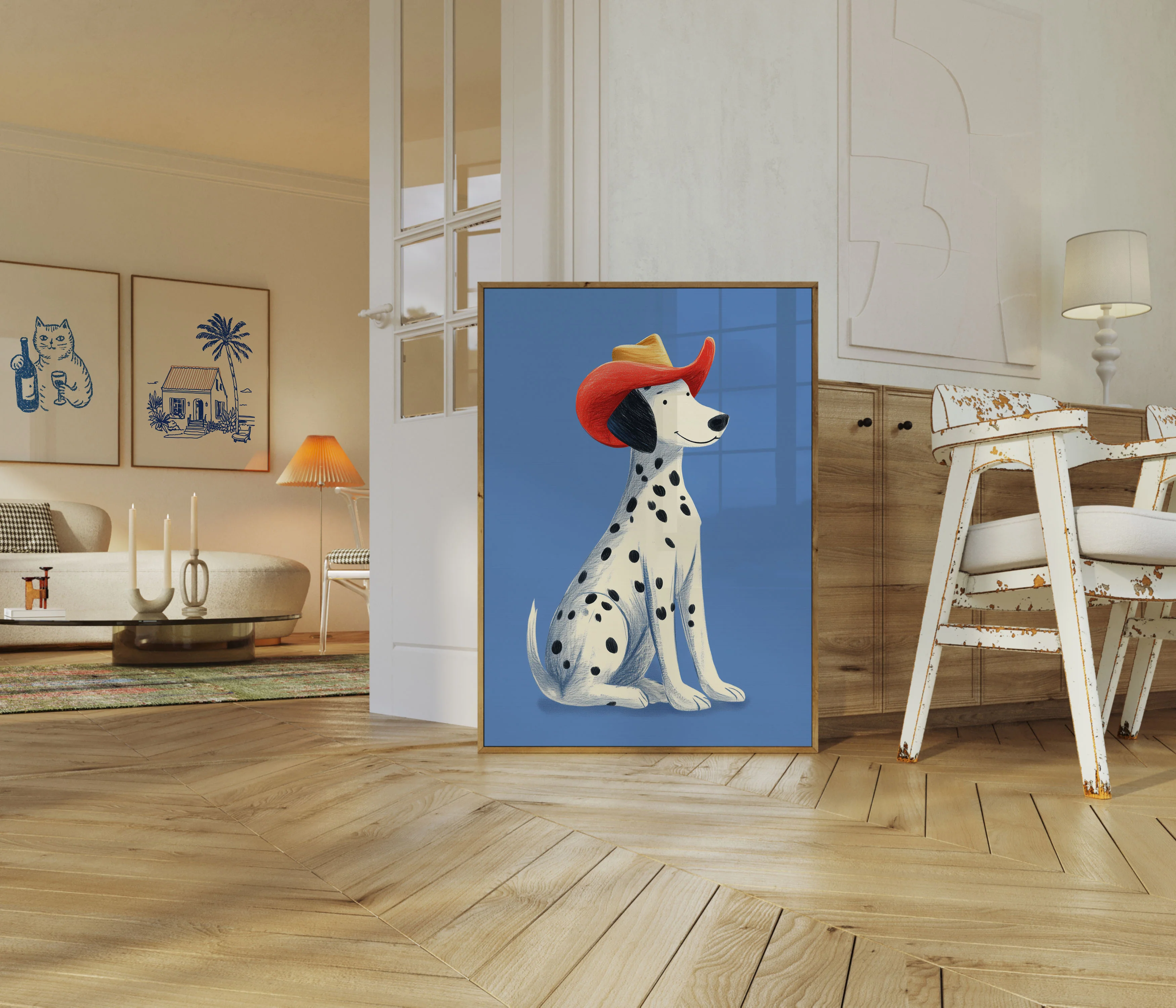 Cowboy Dalmatian Dog Poster - Image 5
