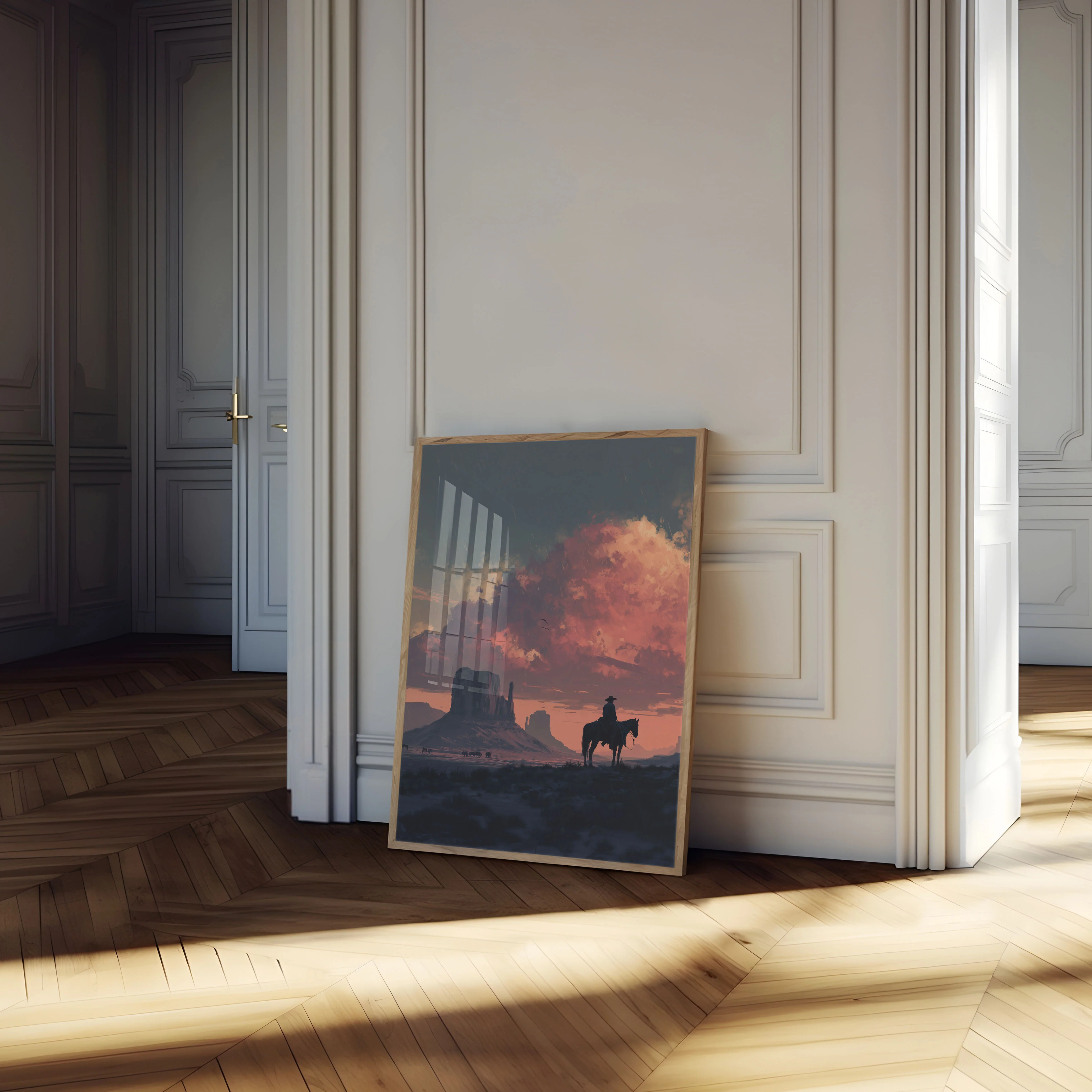 Cowboy Sunset Monument Valley Poster - Image 4