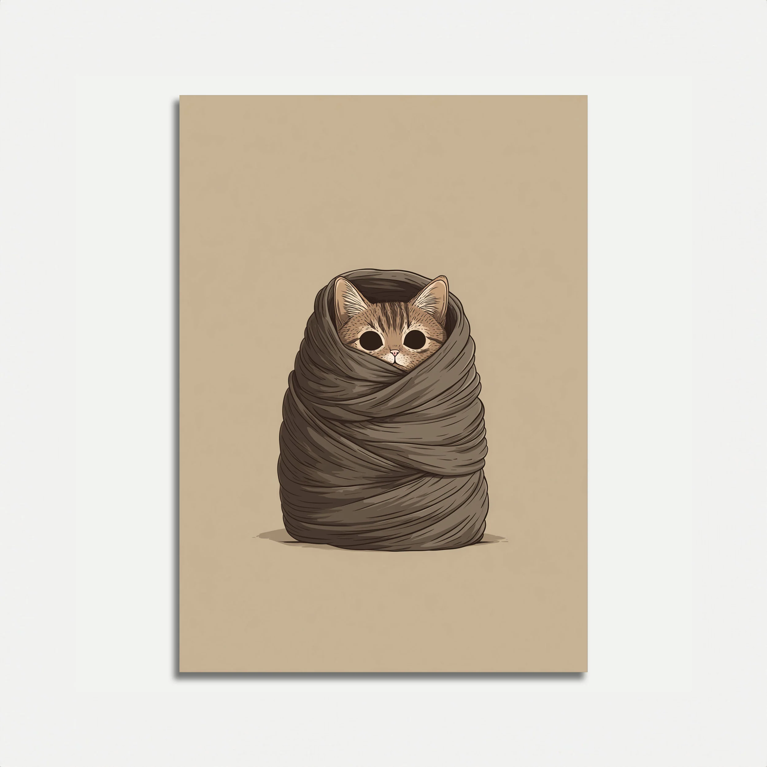 Cozy Cat Blanket Burrito Poster