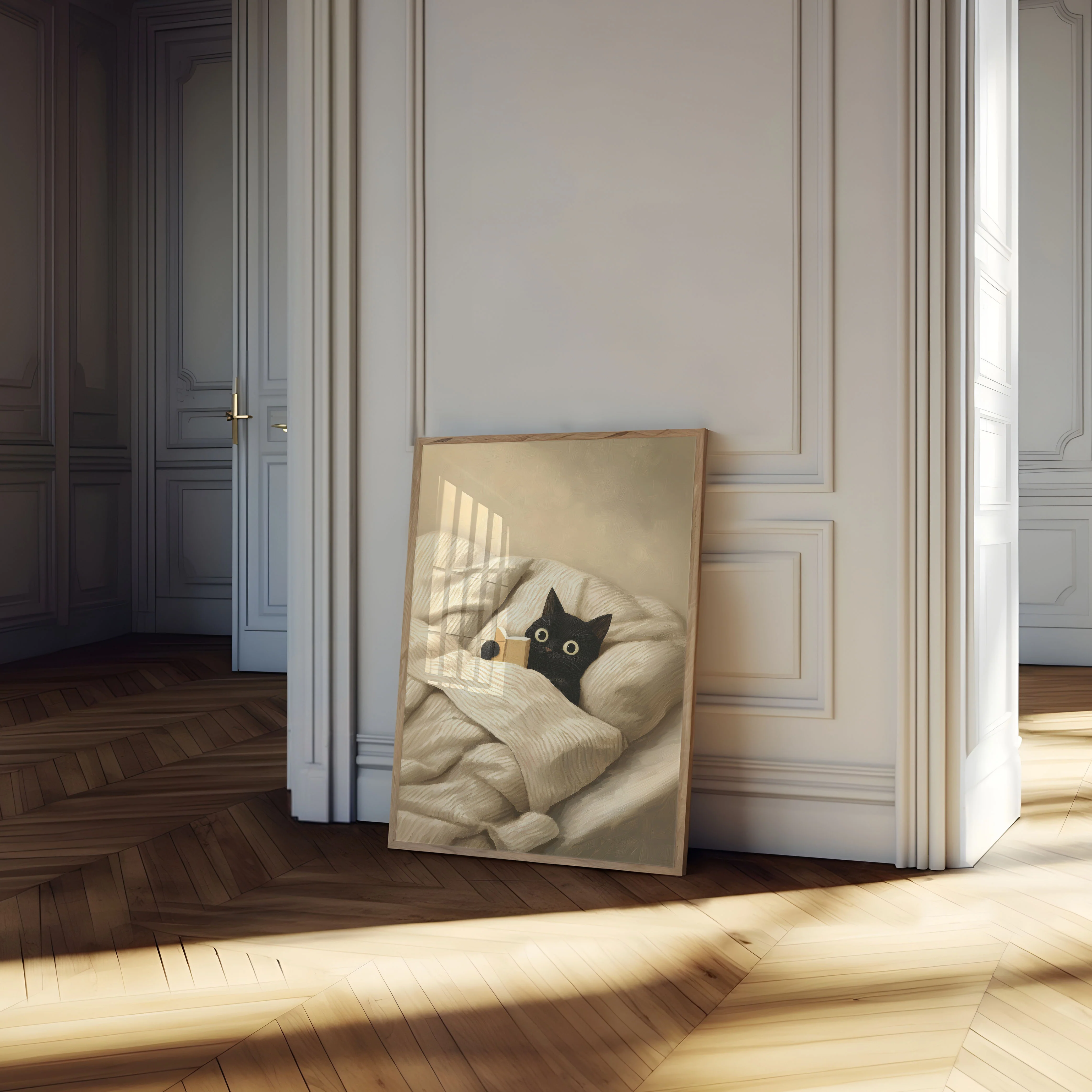 Cozy Cat Reading Time Poster - Image 4