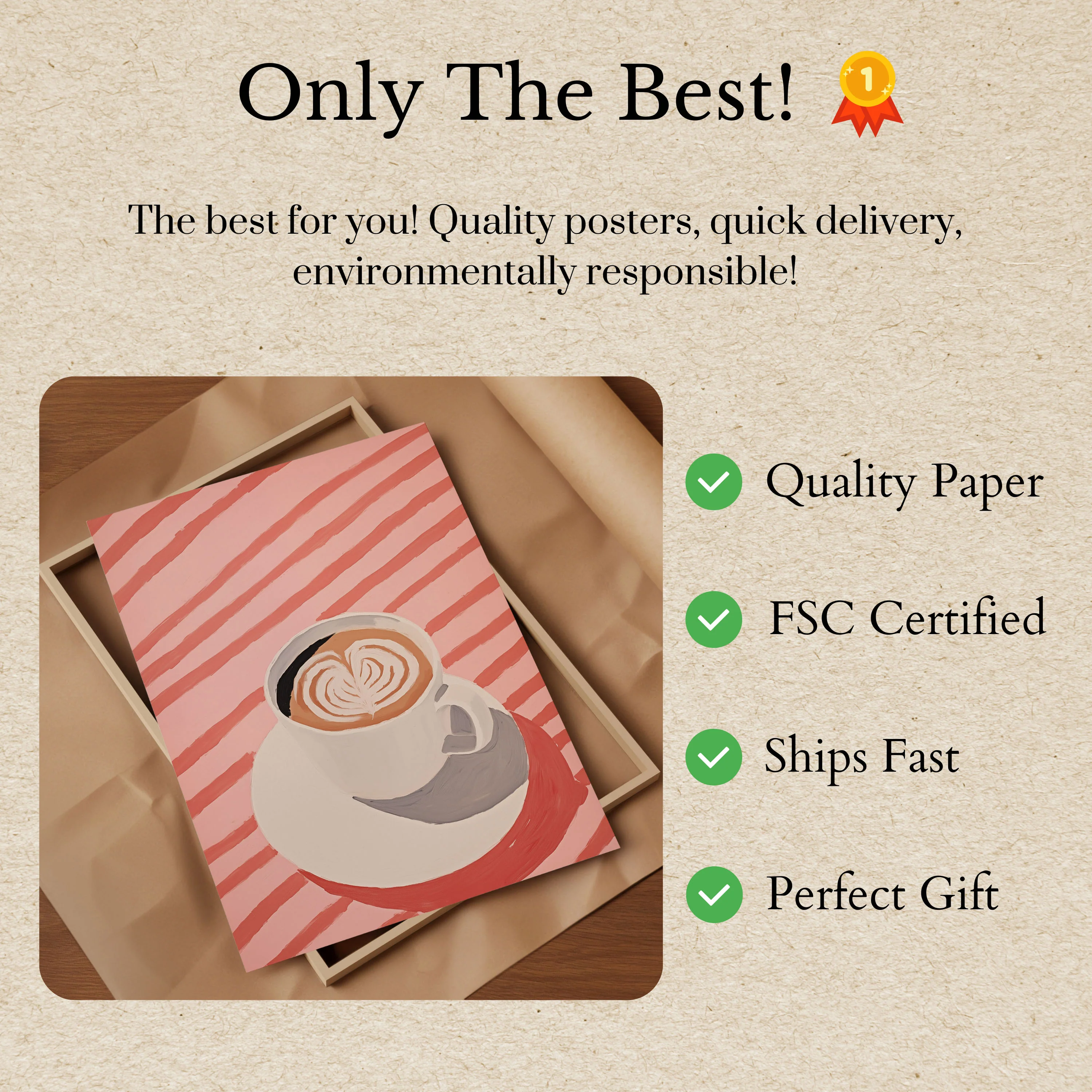 Cozy Coffee Latte Art Poster - Image 3