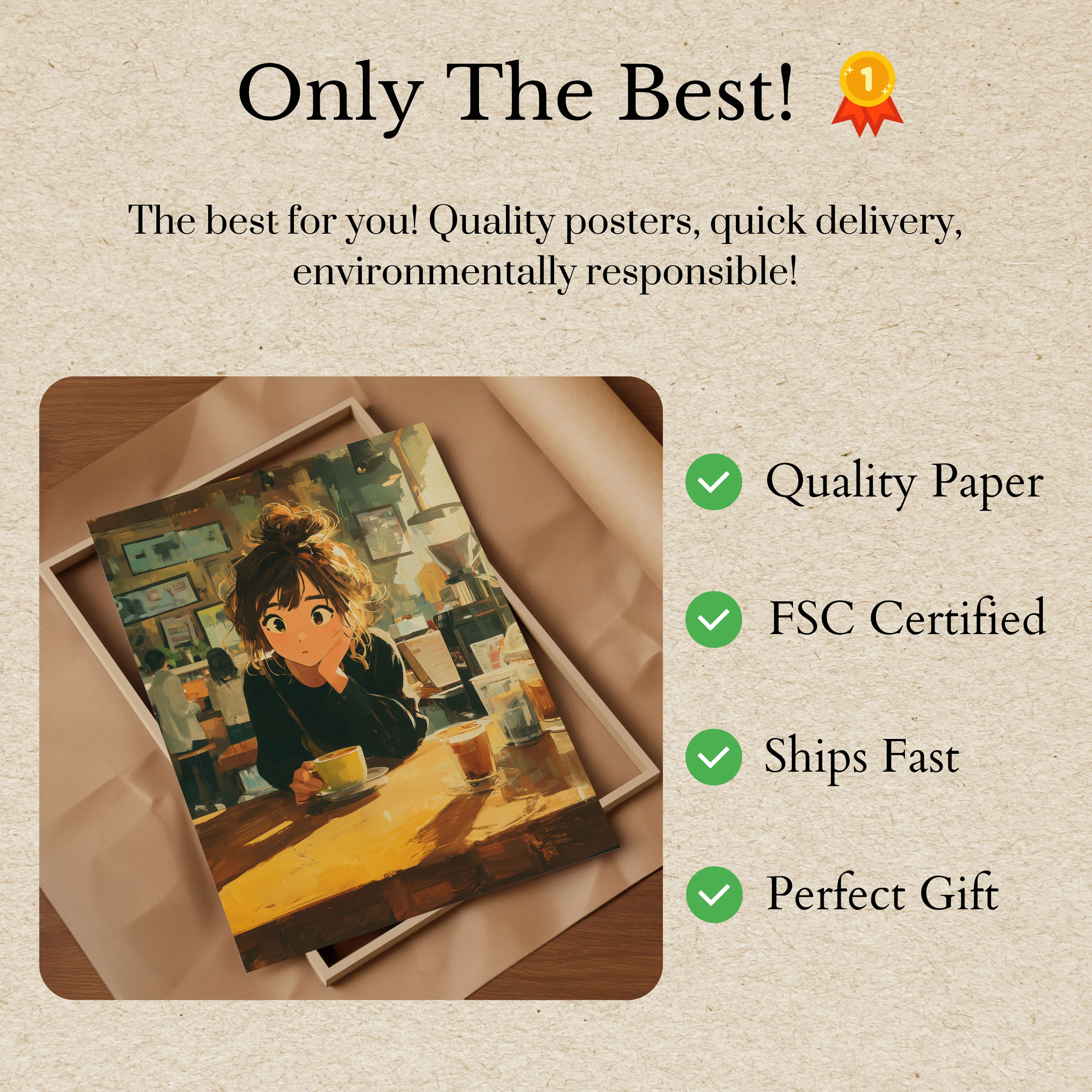 Cozy Coffee Shop Moment Poster - Image 3
