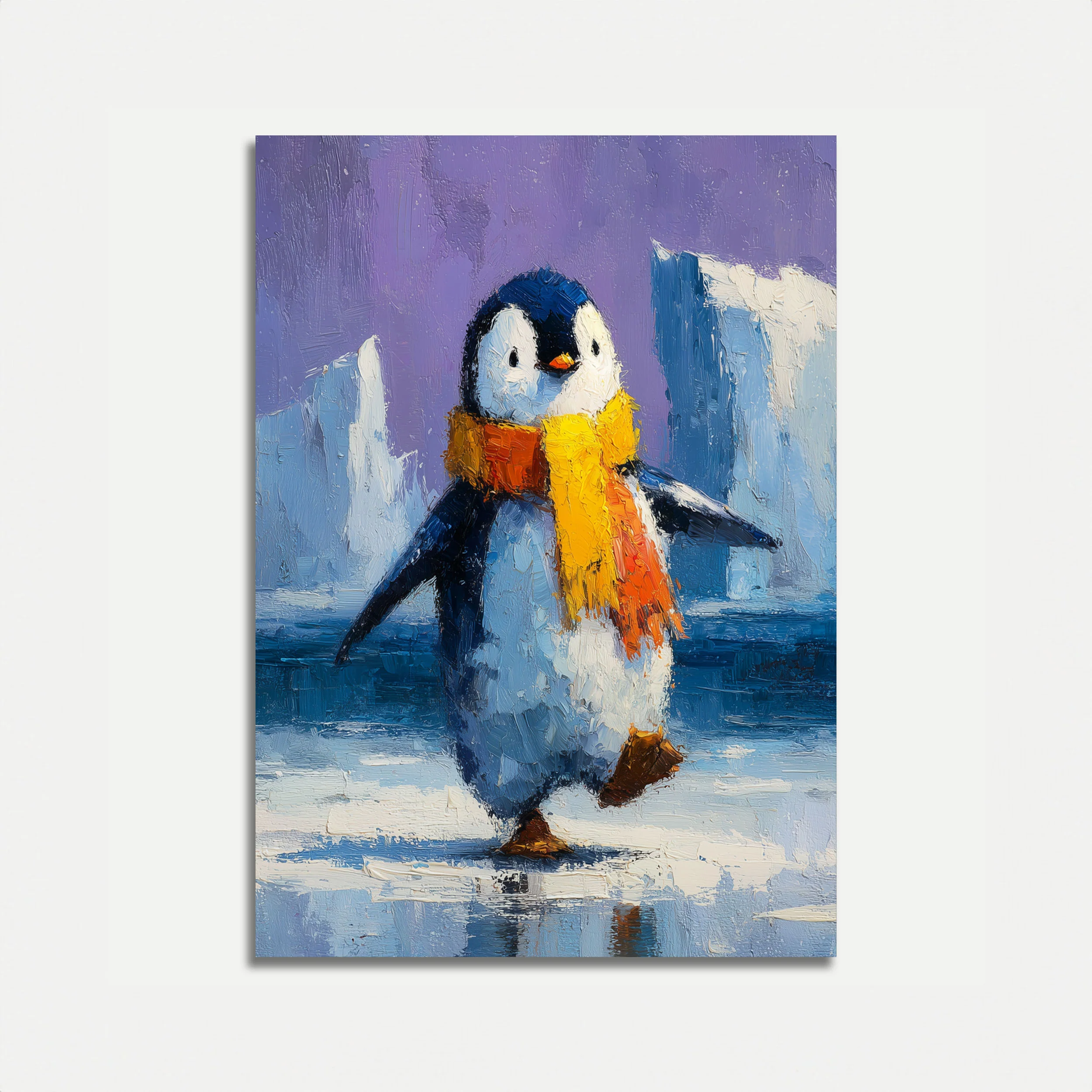 Cozy Penguin Winter Poster