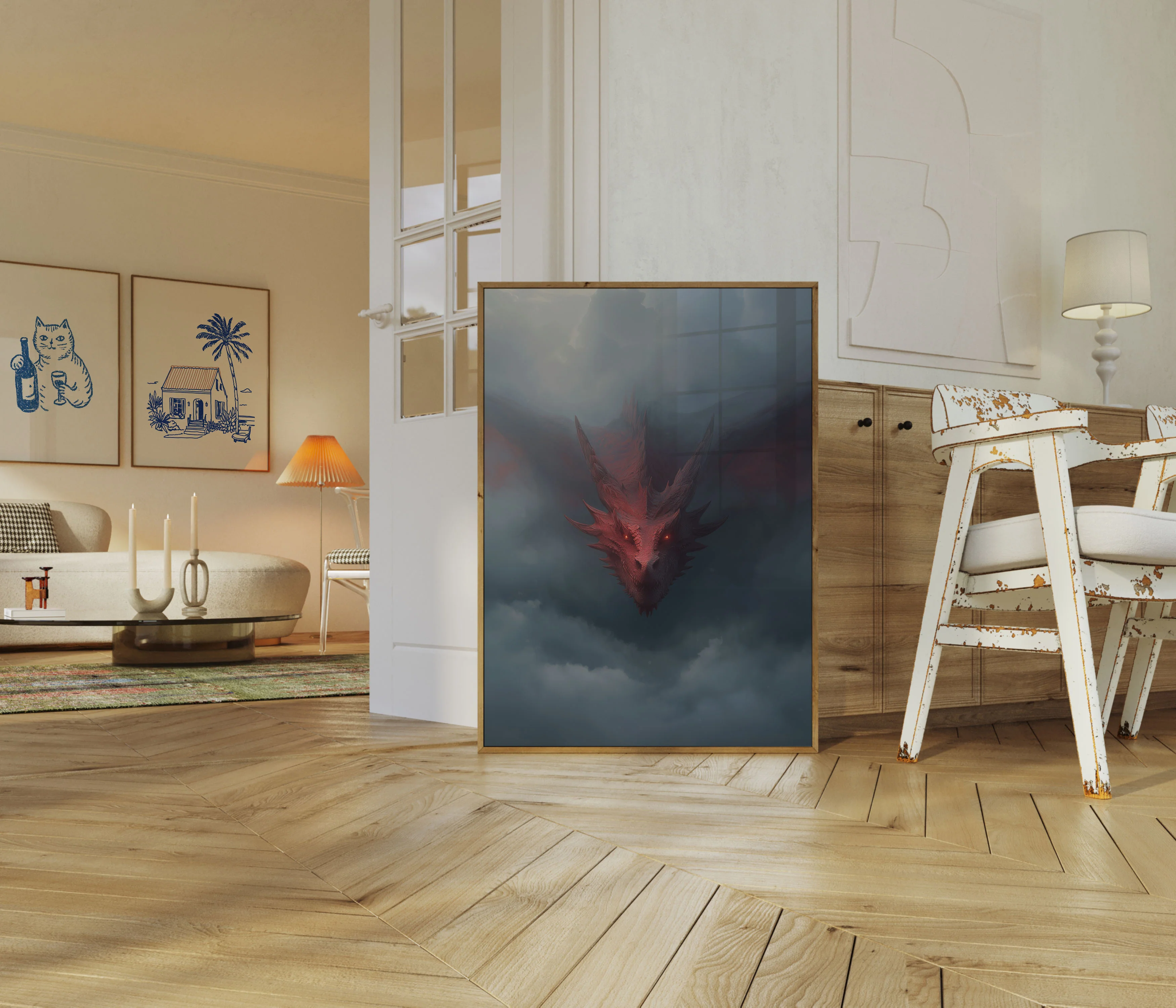 Crimson Dragon Storm Poster - Image 5