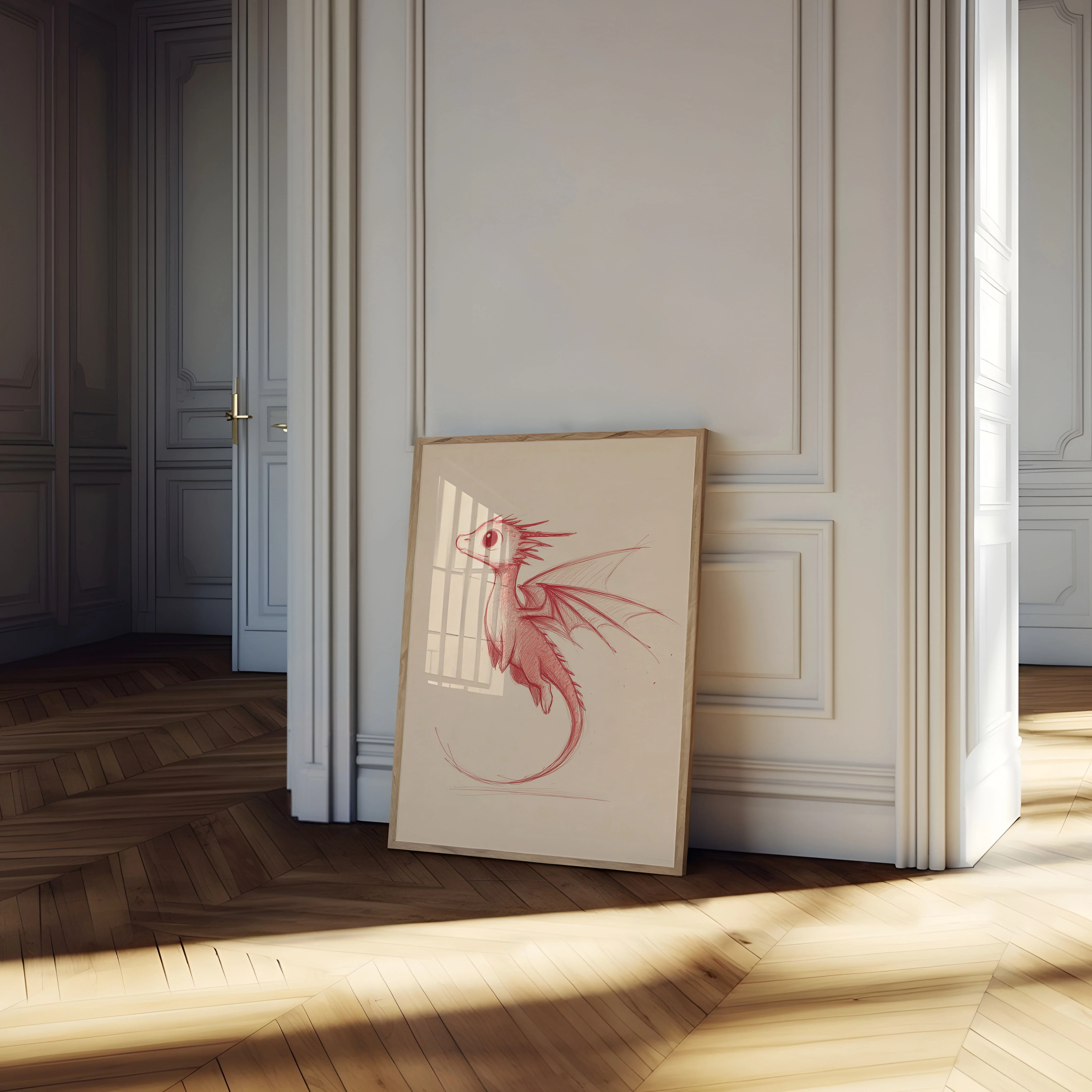 Crimson Dragonling Sketch Poster - Image 4
