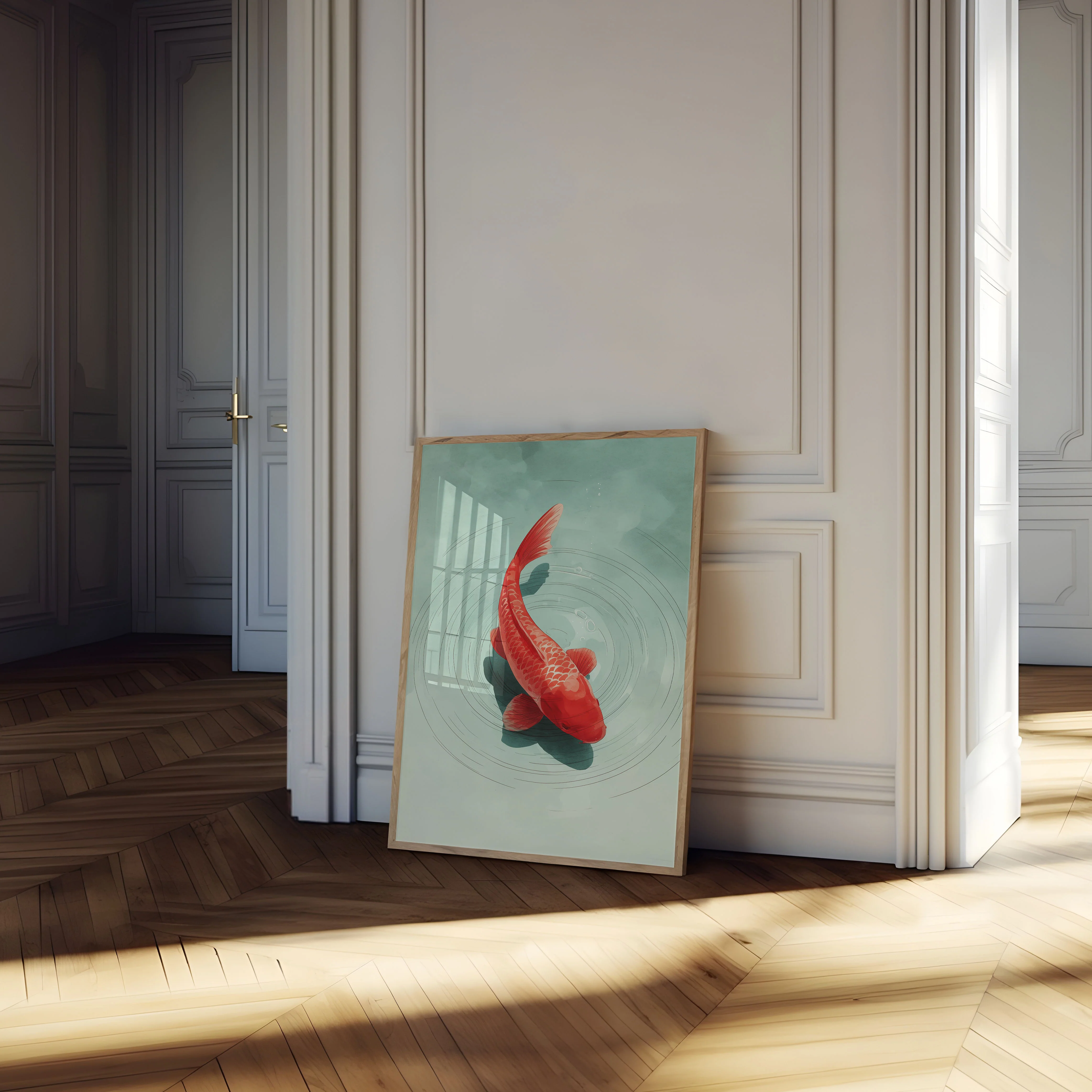 Crimson Koi Harmony Poster - Image 4