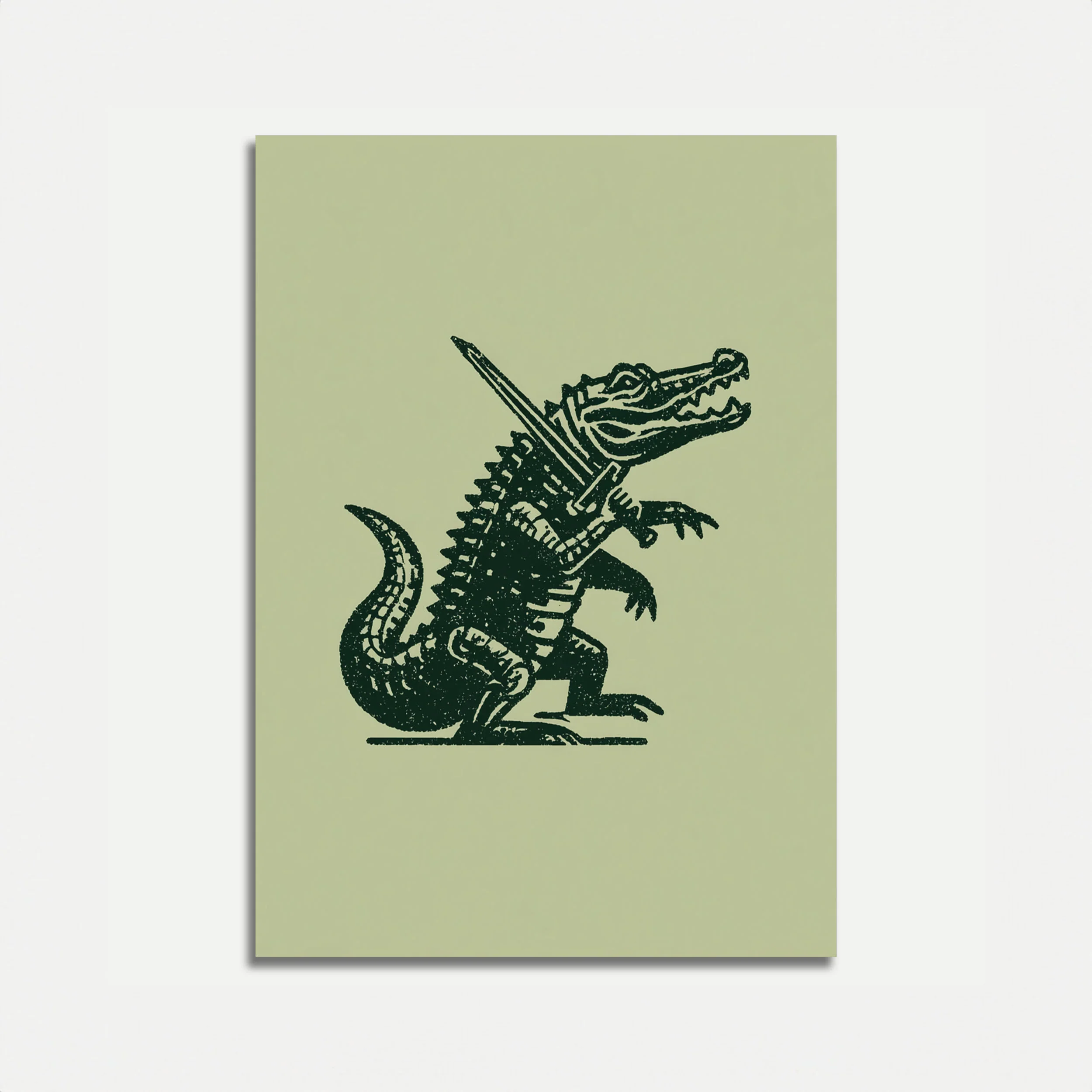 Crocodile Knight Warrior Poster