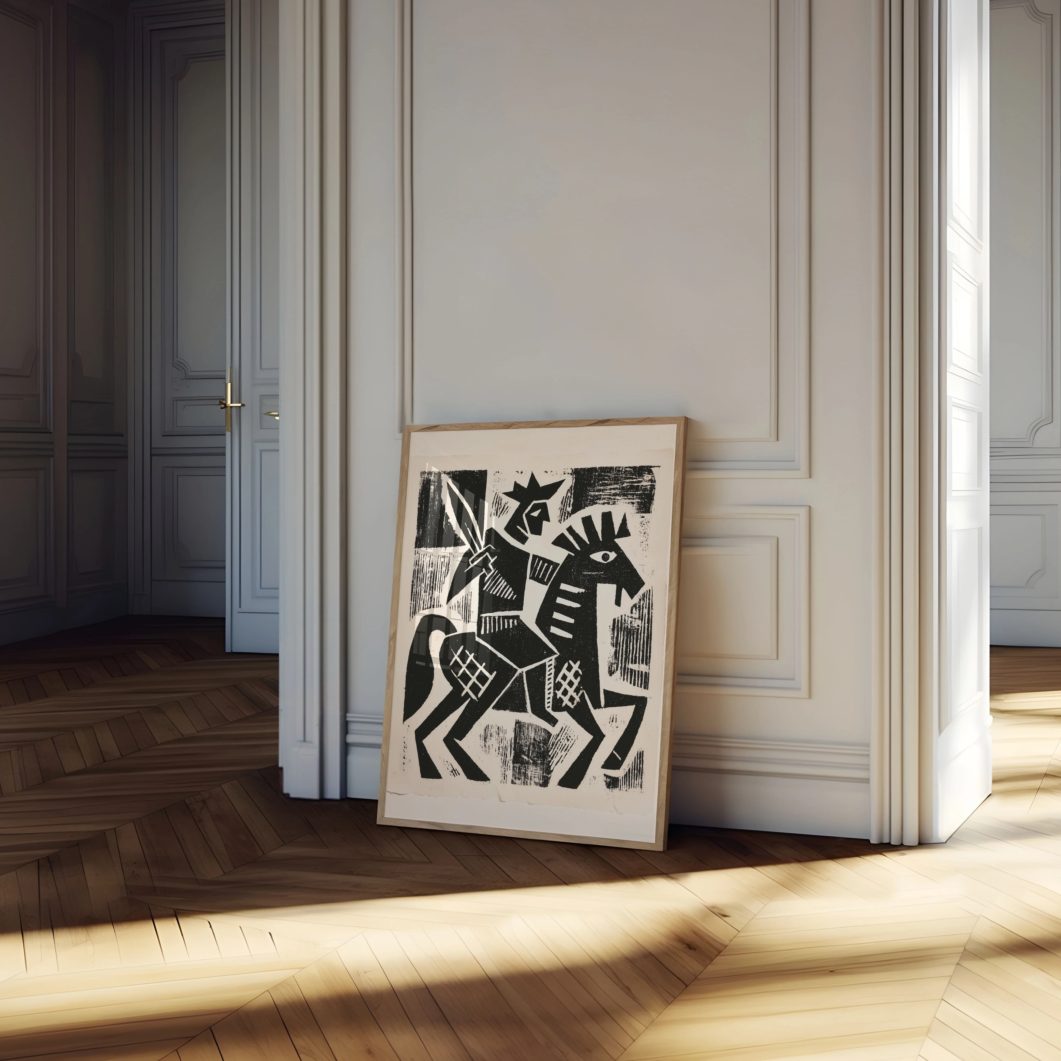 Cubist Warrior Horse Poster - Image 4