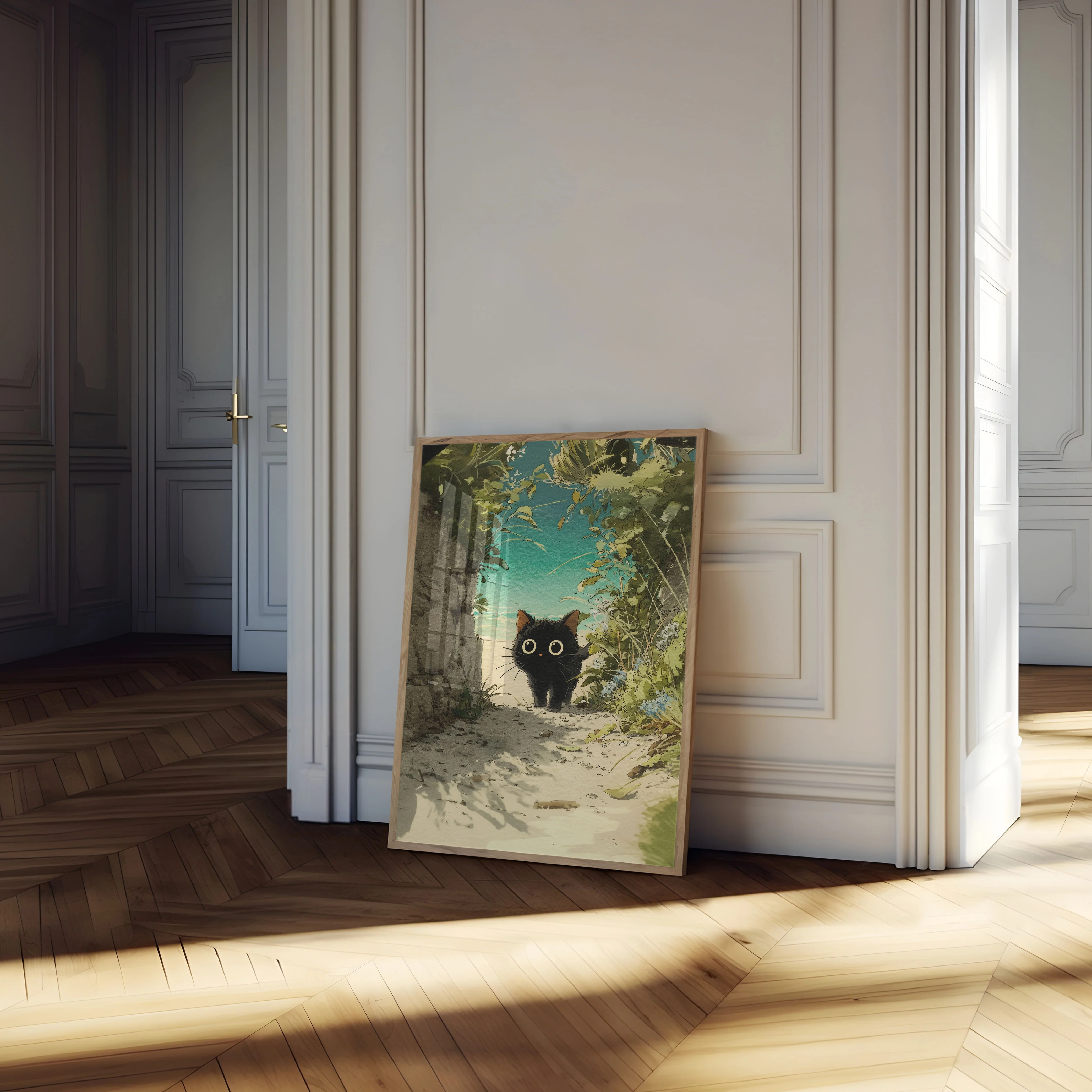Curious Black Cat Poster - Image 4