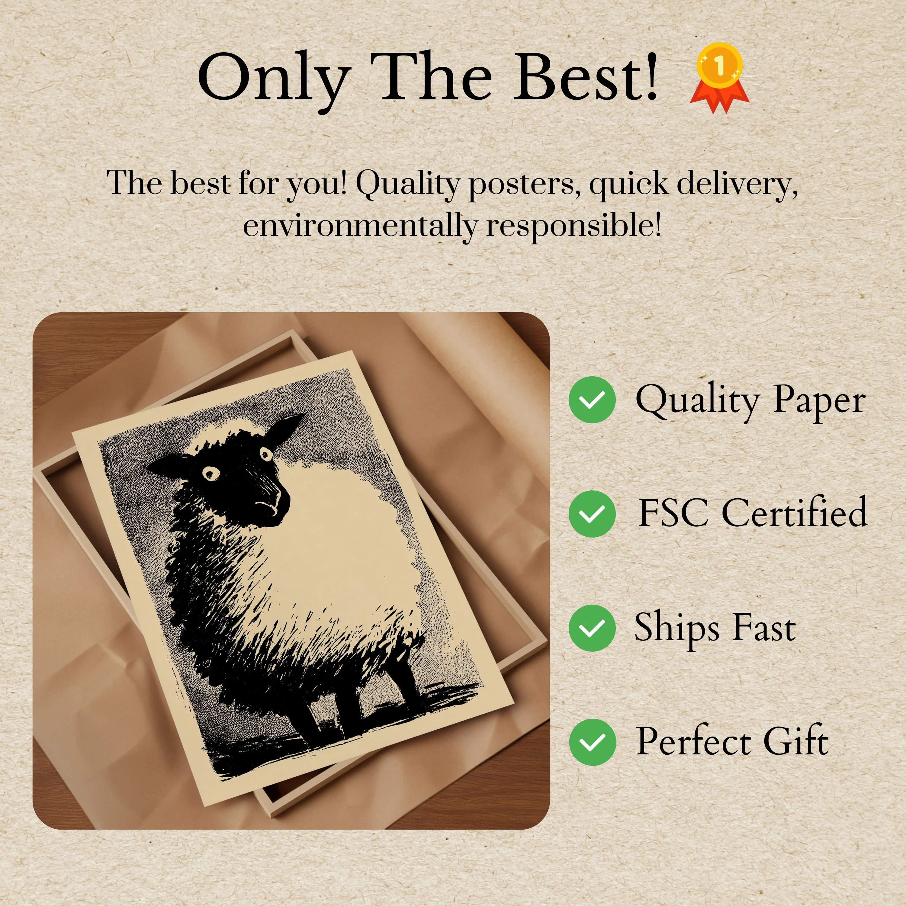 Curious Black Sheep Poster - Image 3