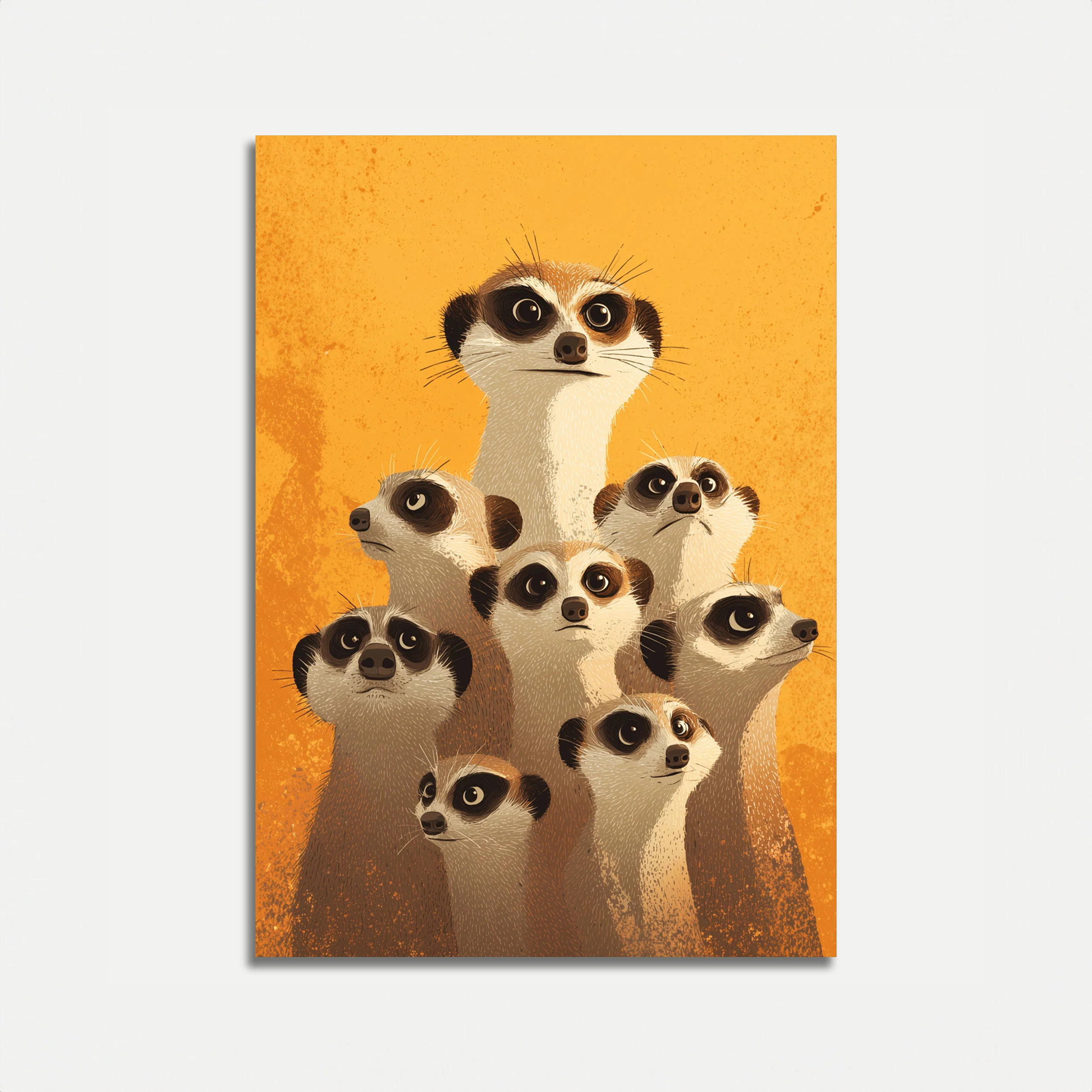 Curious Meerkats Family Poster