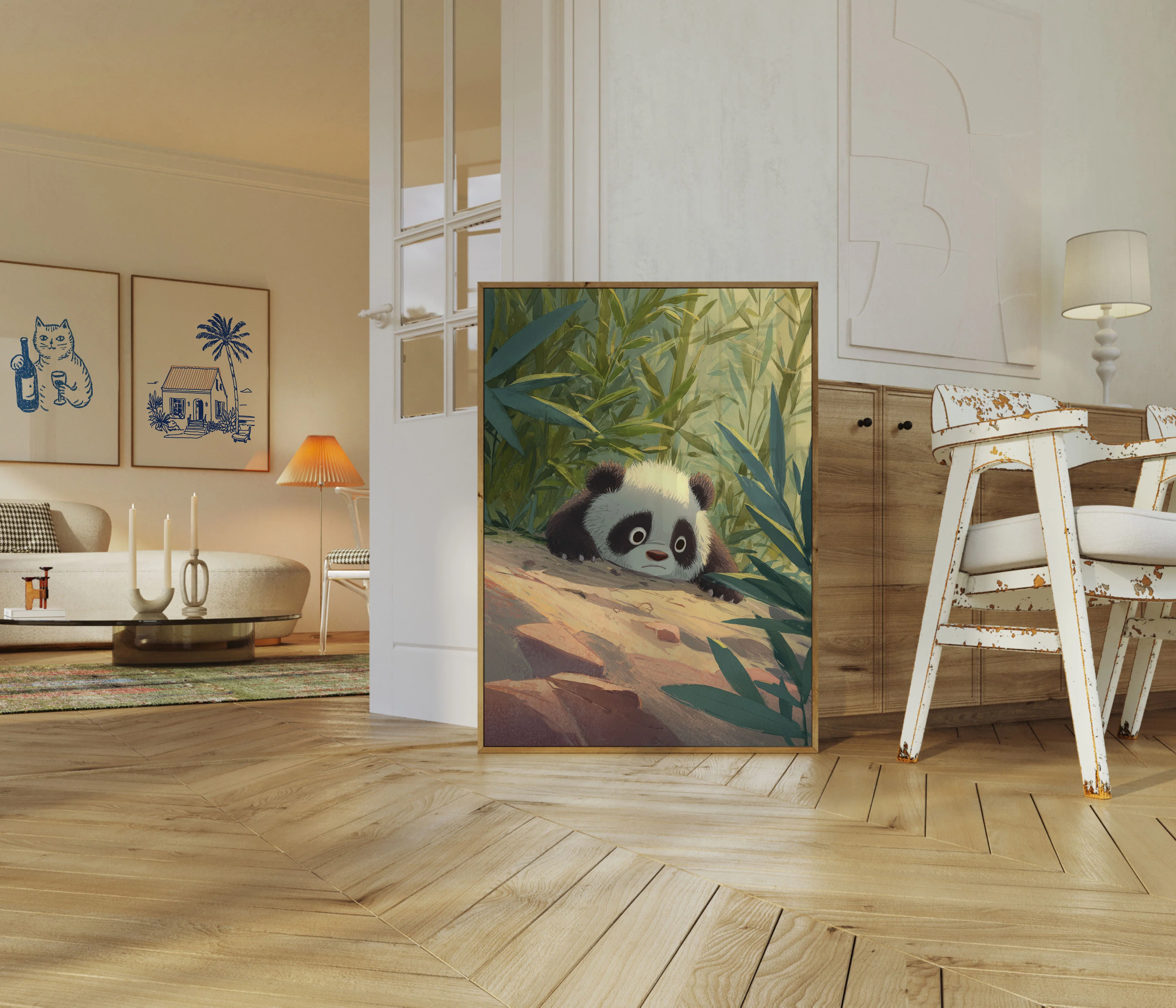 Curious Panda Among Bamboo Poster - Image 5