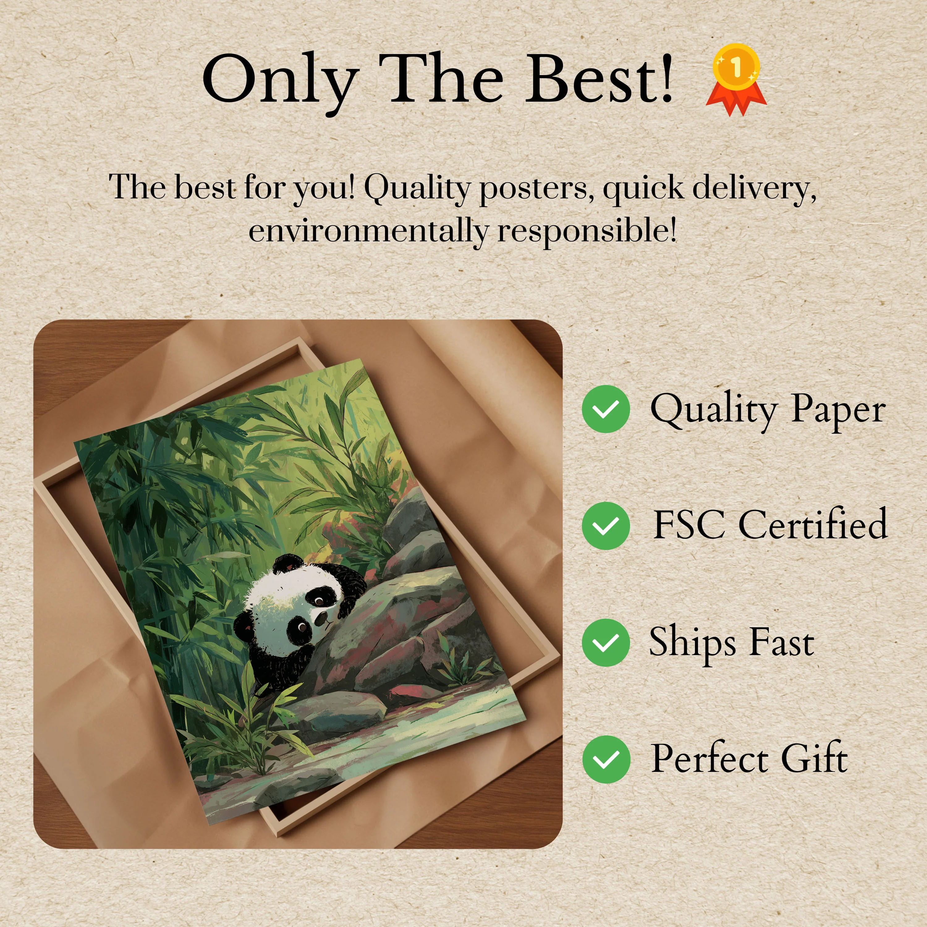 Curious Panda in Bamboo Forest Poster - Image 3