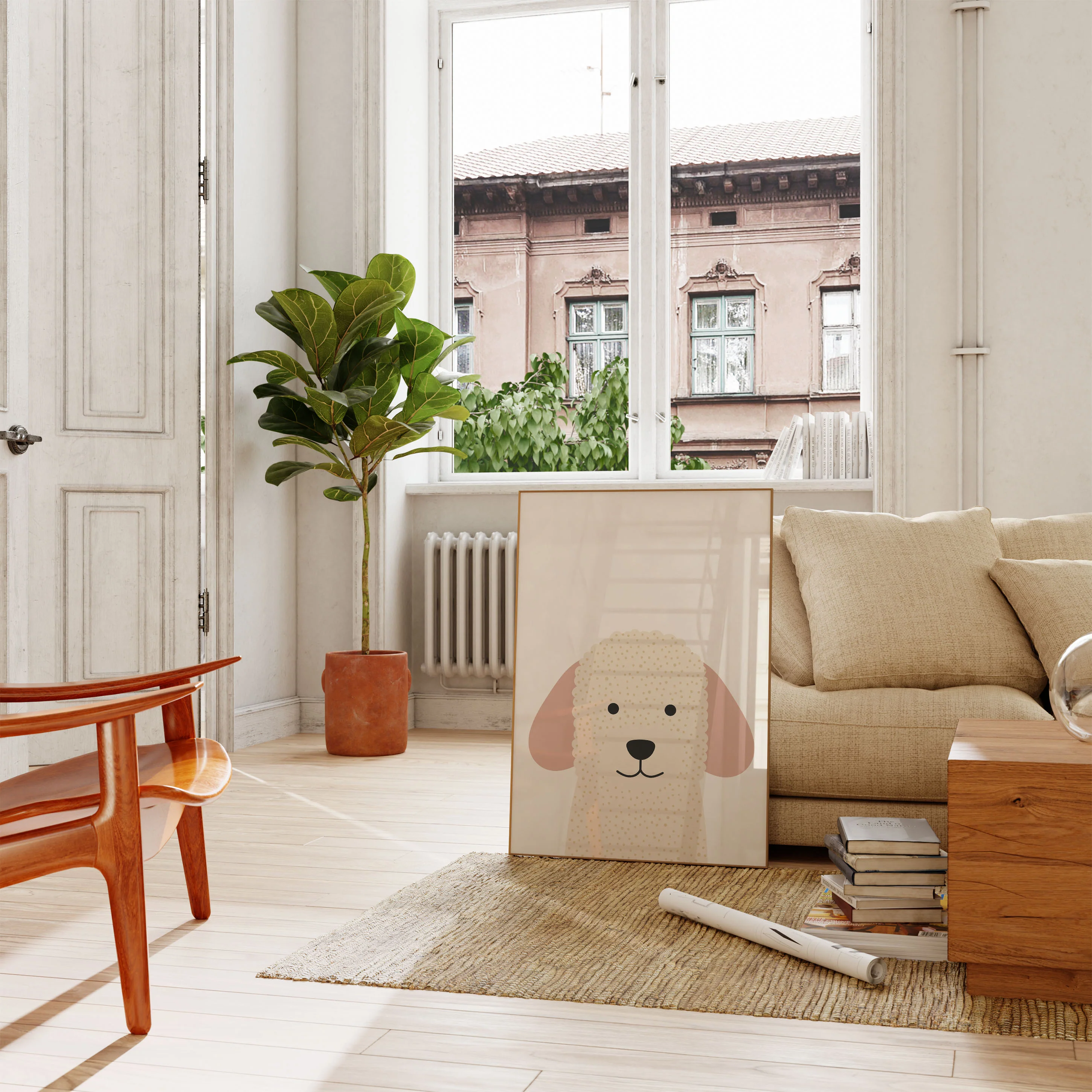 Cute Dotted Puppy Poster - Image 2
