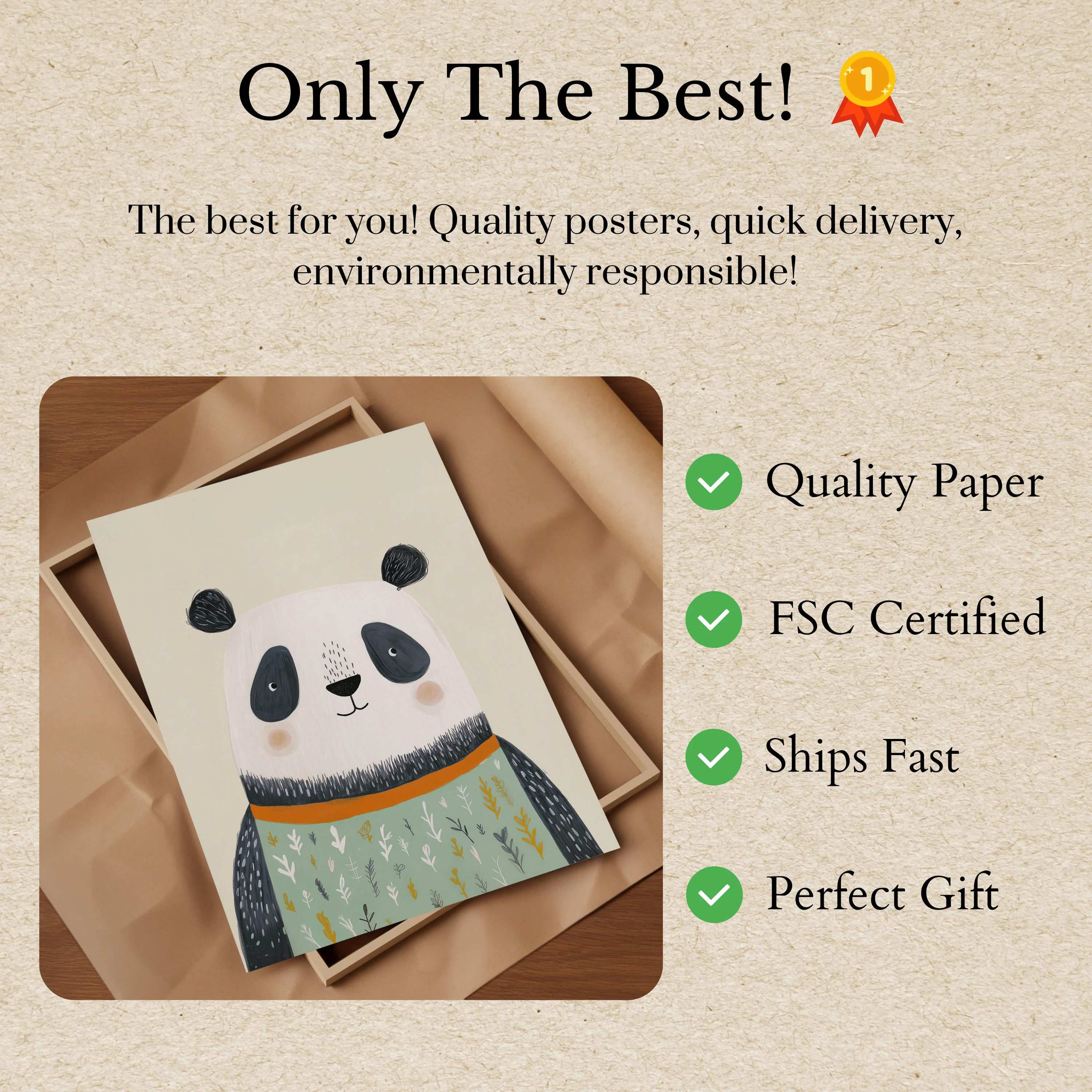 Cute Panda Friends Poster - Image 3