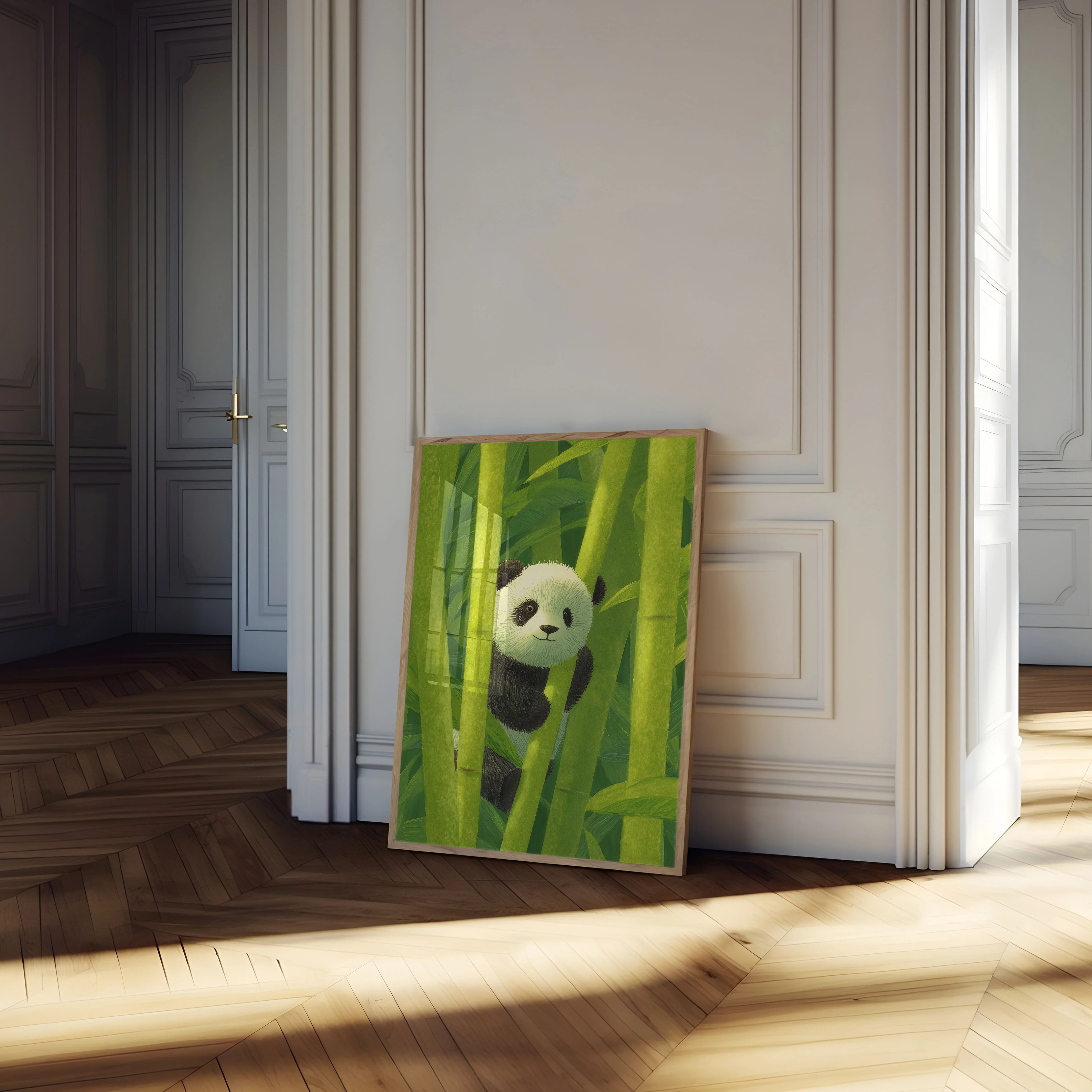 Cute Panda in Bamboo Forest Poster - Image 4