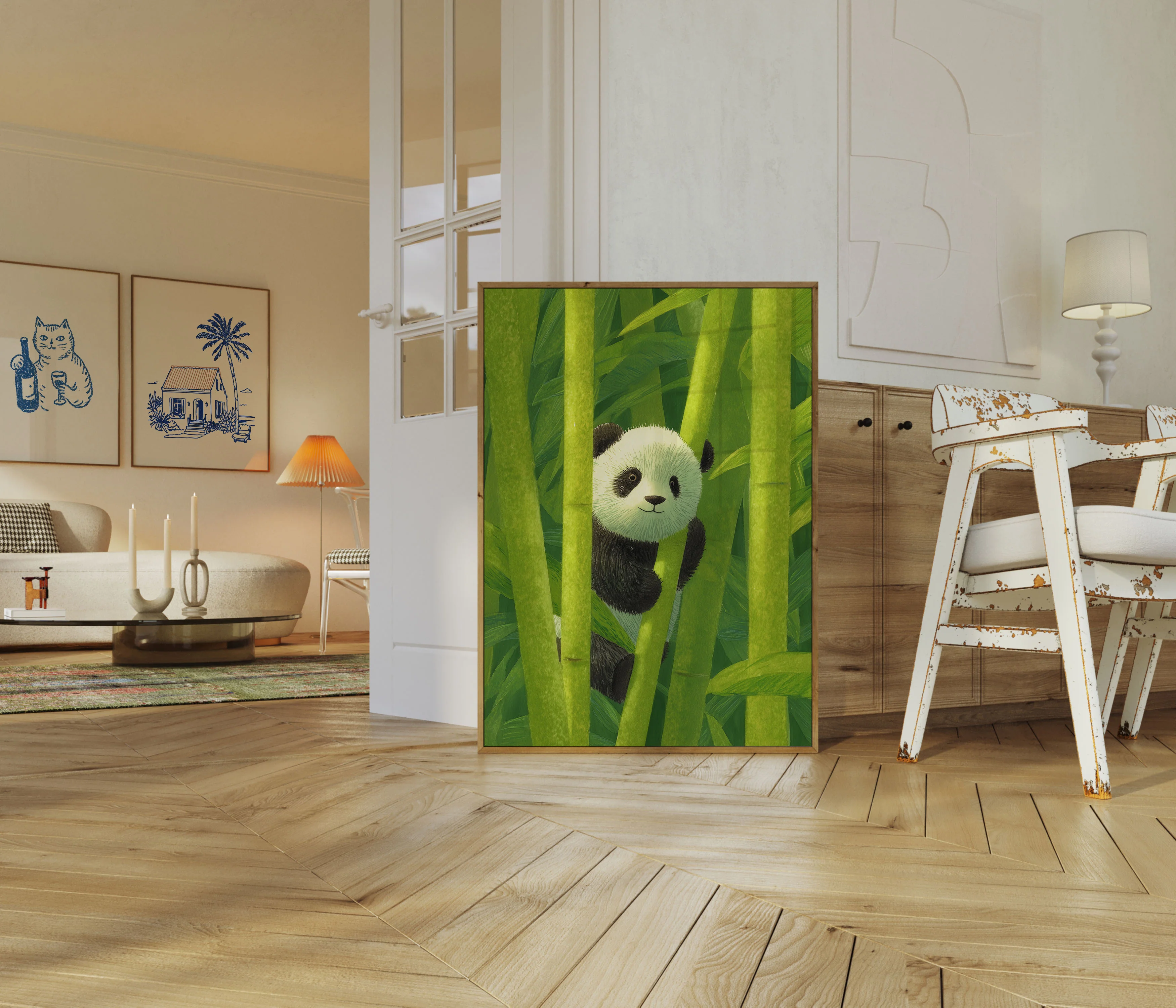 Cute Panda in Bamboo Forest Poster - Image 5