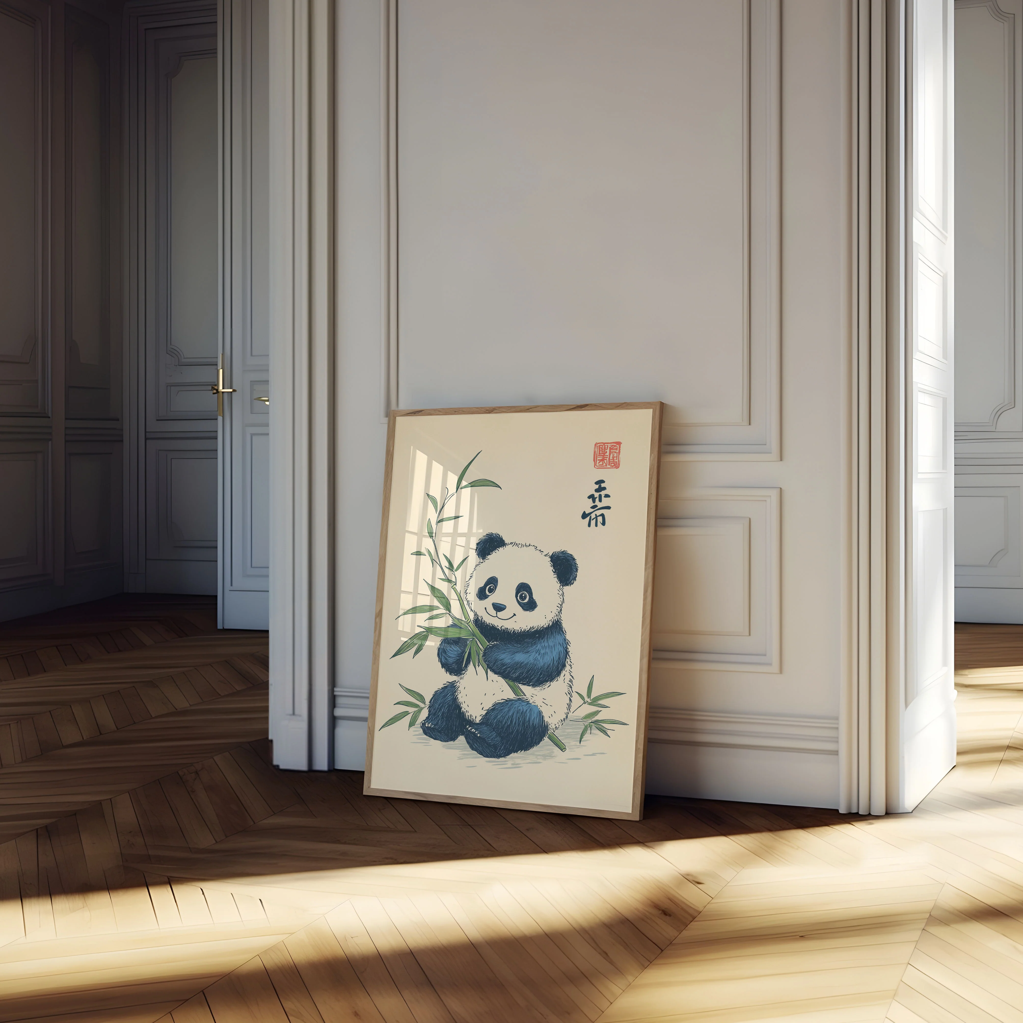 Cute Panda with Bamboo Poster - Image 4