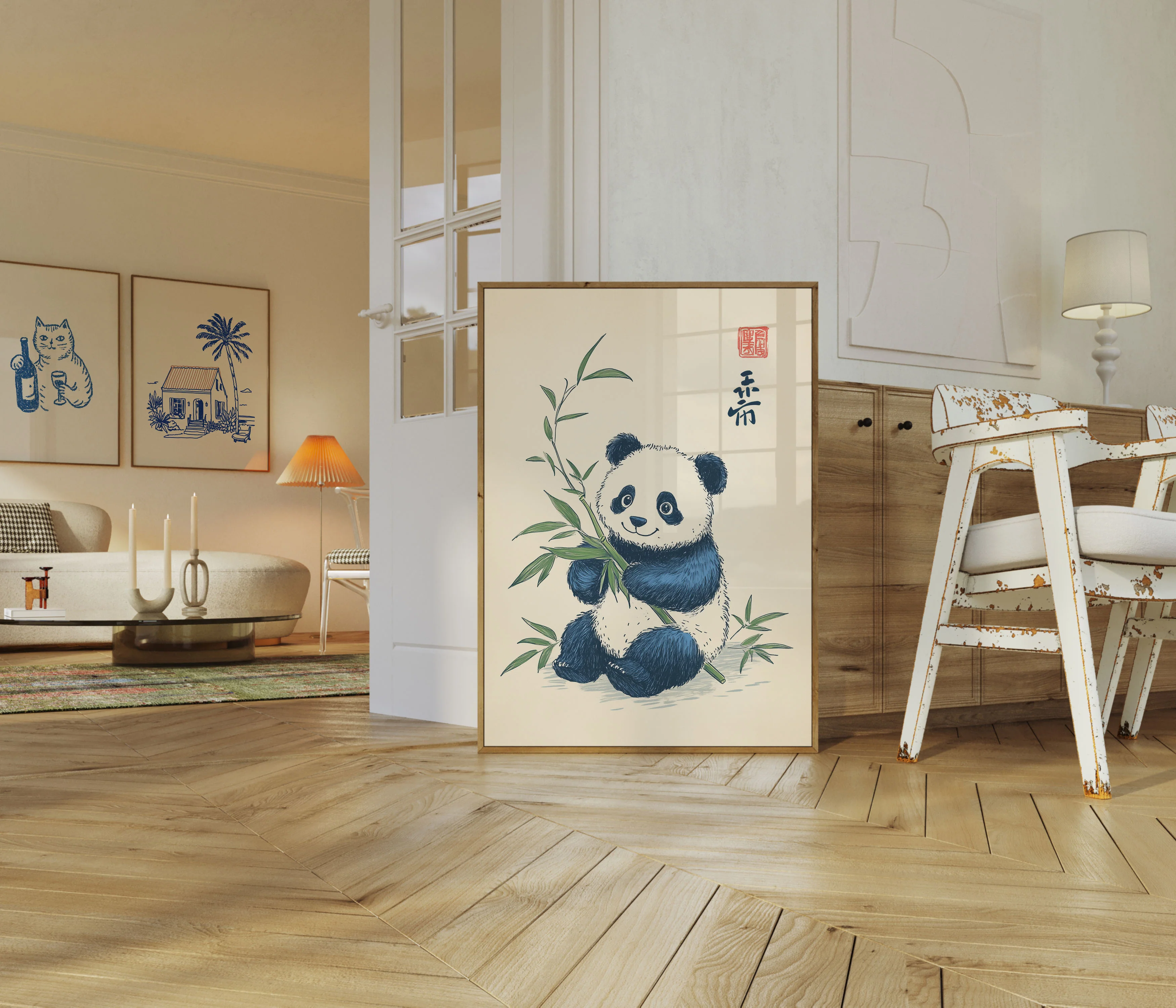 Cute Panda with Bamboo Poster - Image 5
