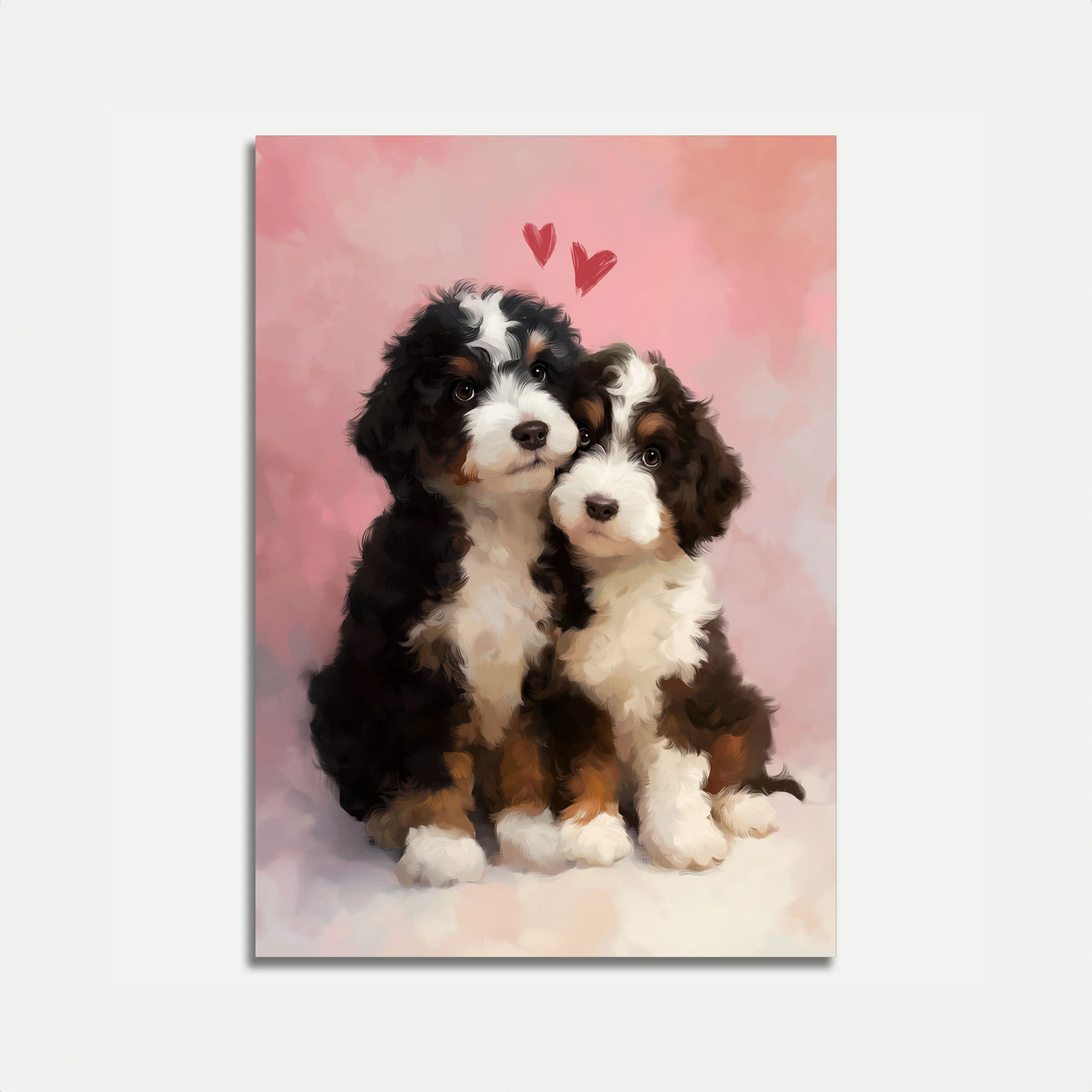 Cute Puppies in Love Poster
