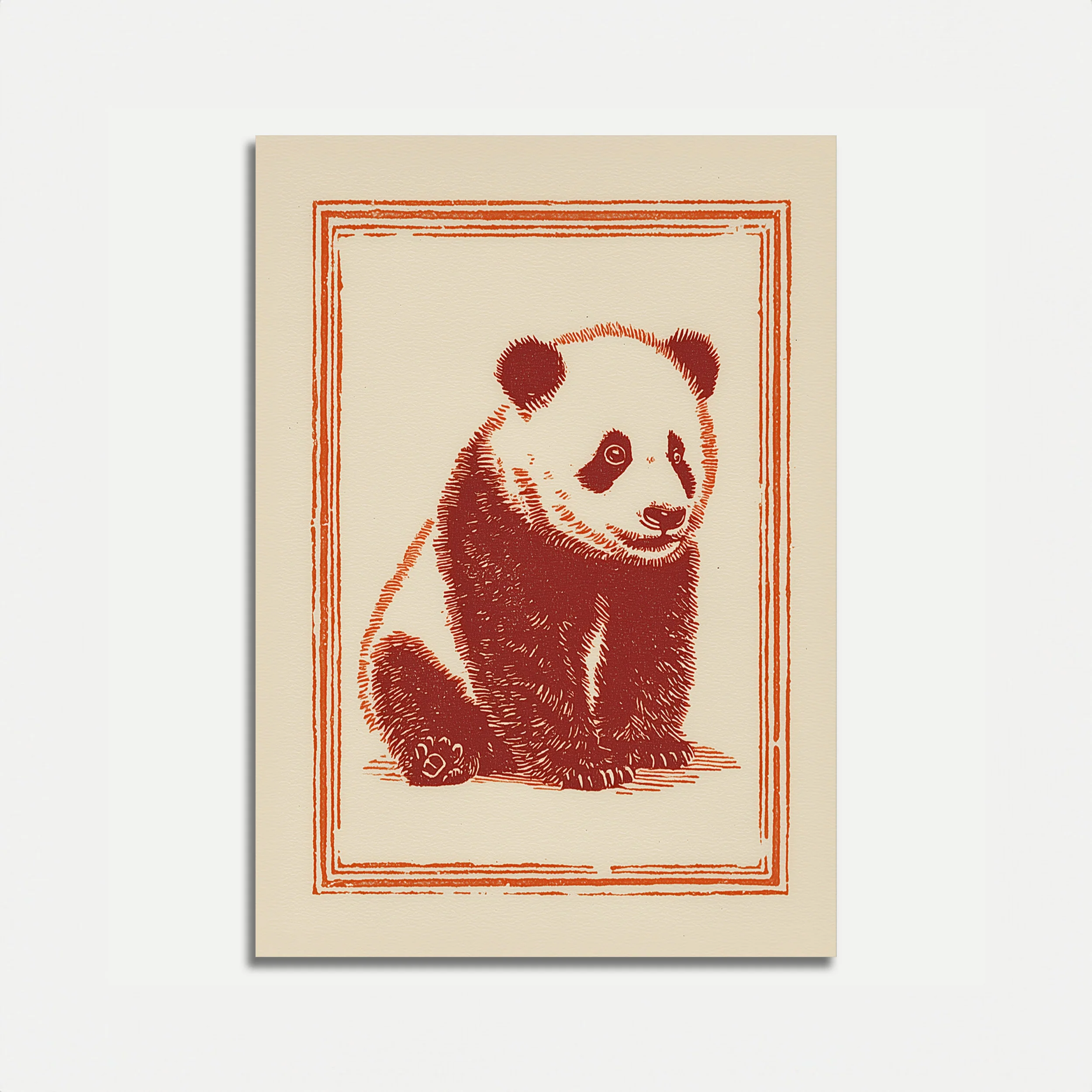 Cute Sitting Panda Poster