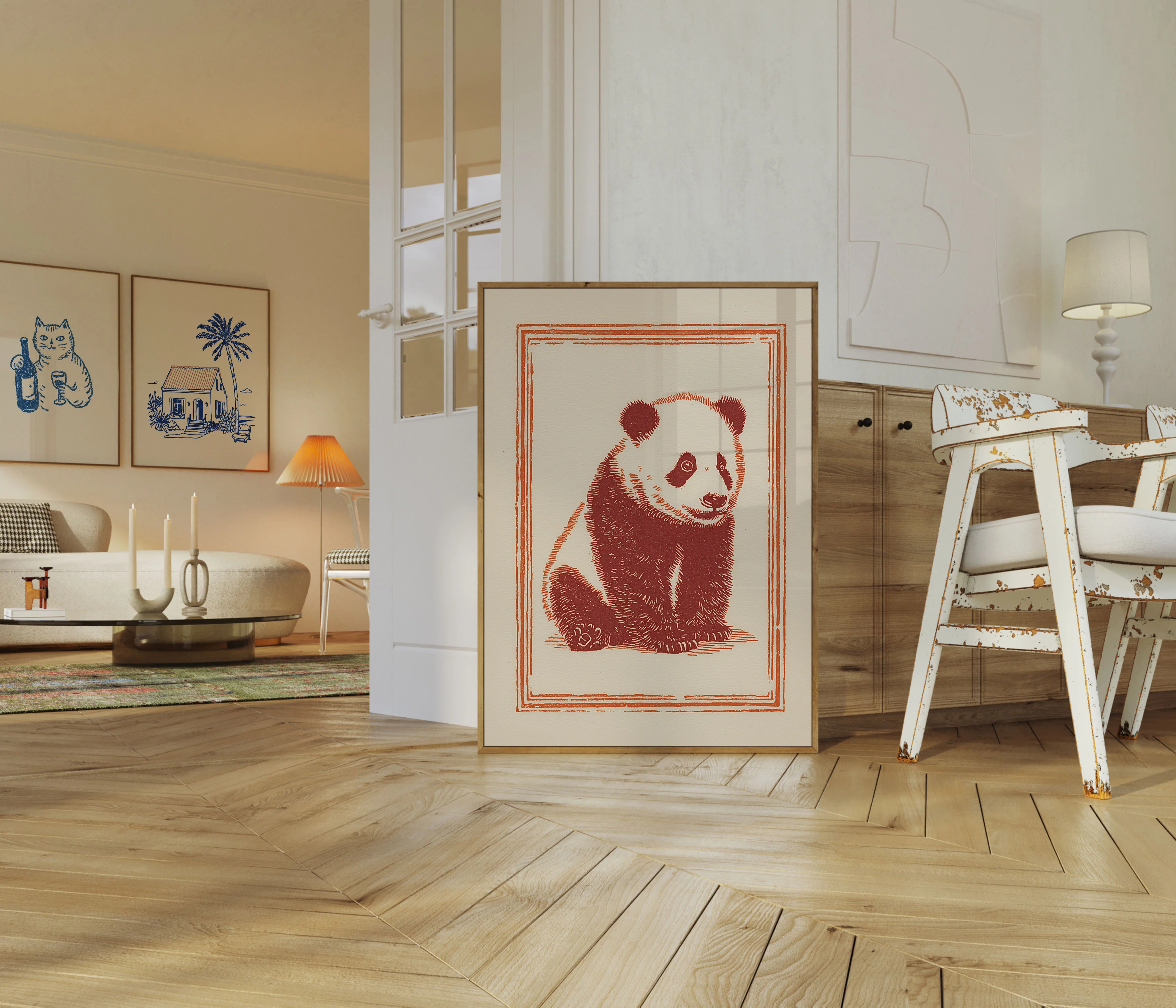 Cute Sitting Panda Poster - Image 5
