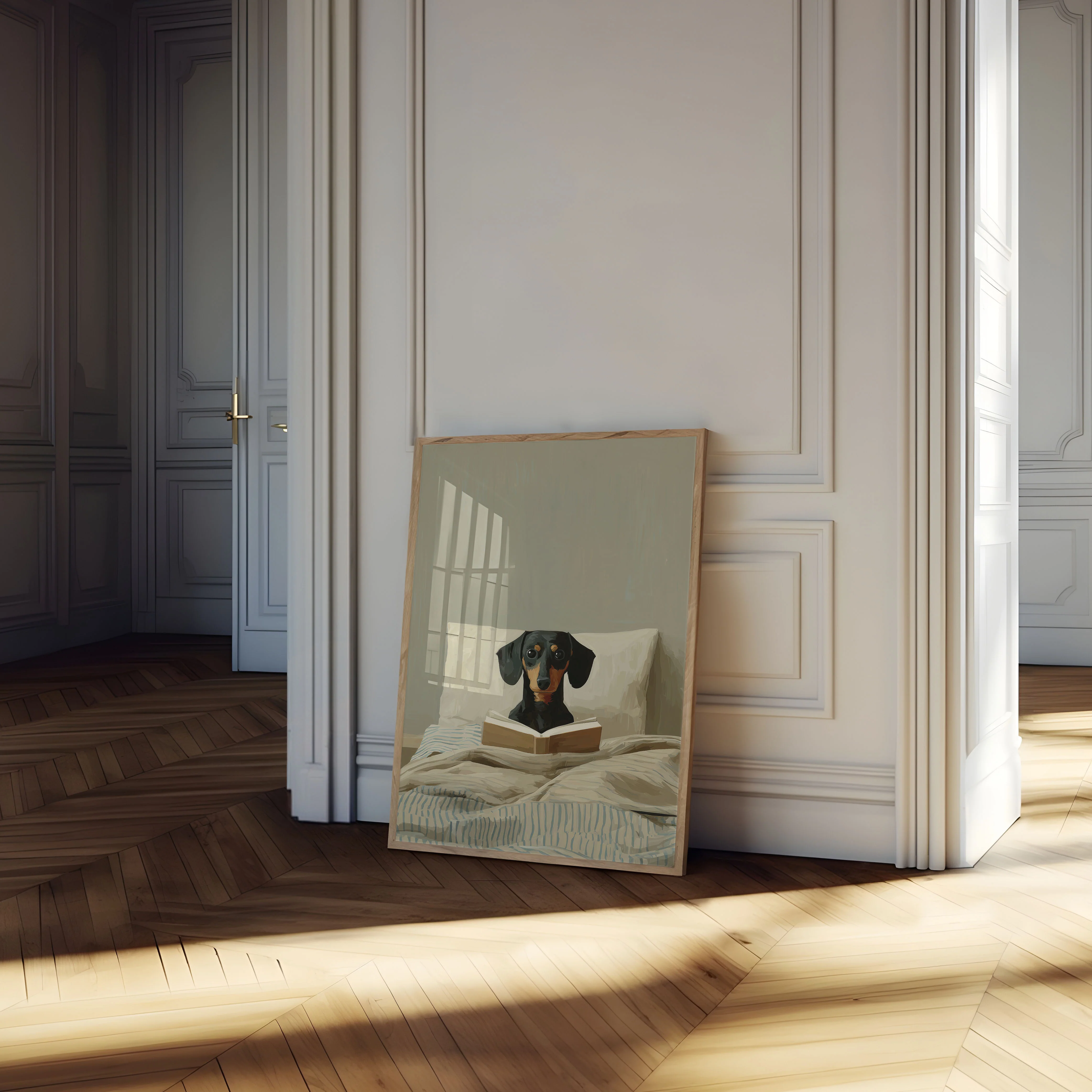 Dachshund Reading Book Poster - Image 4