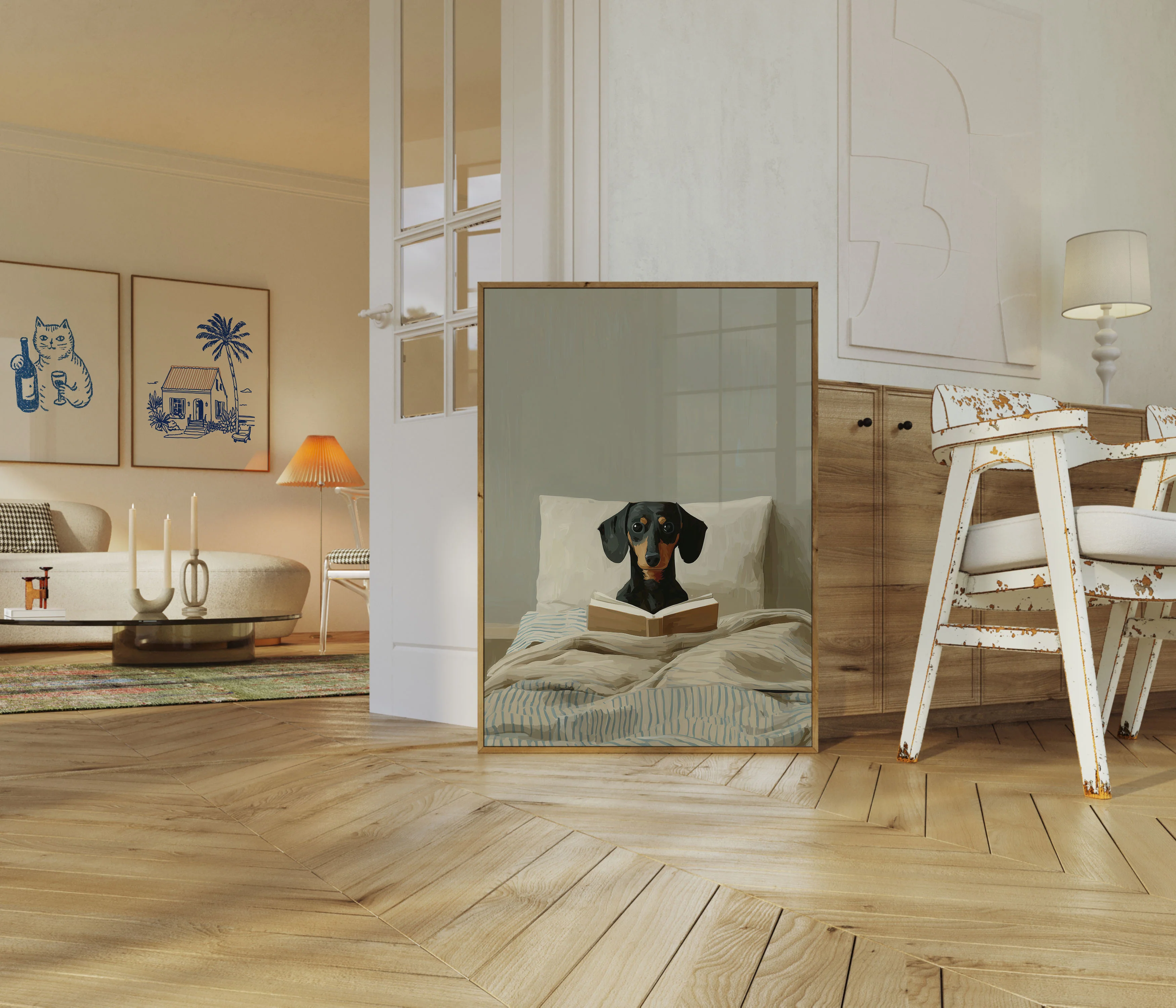 Dachshund Reading Book Poster - Image 5