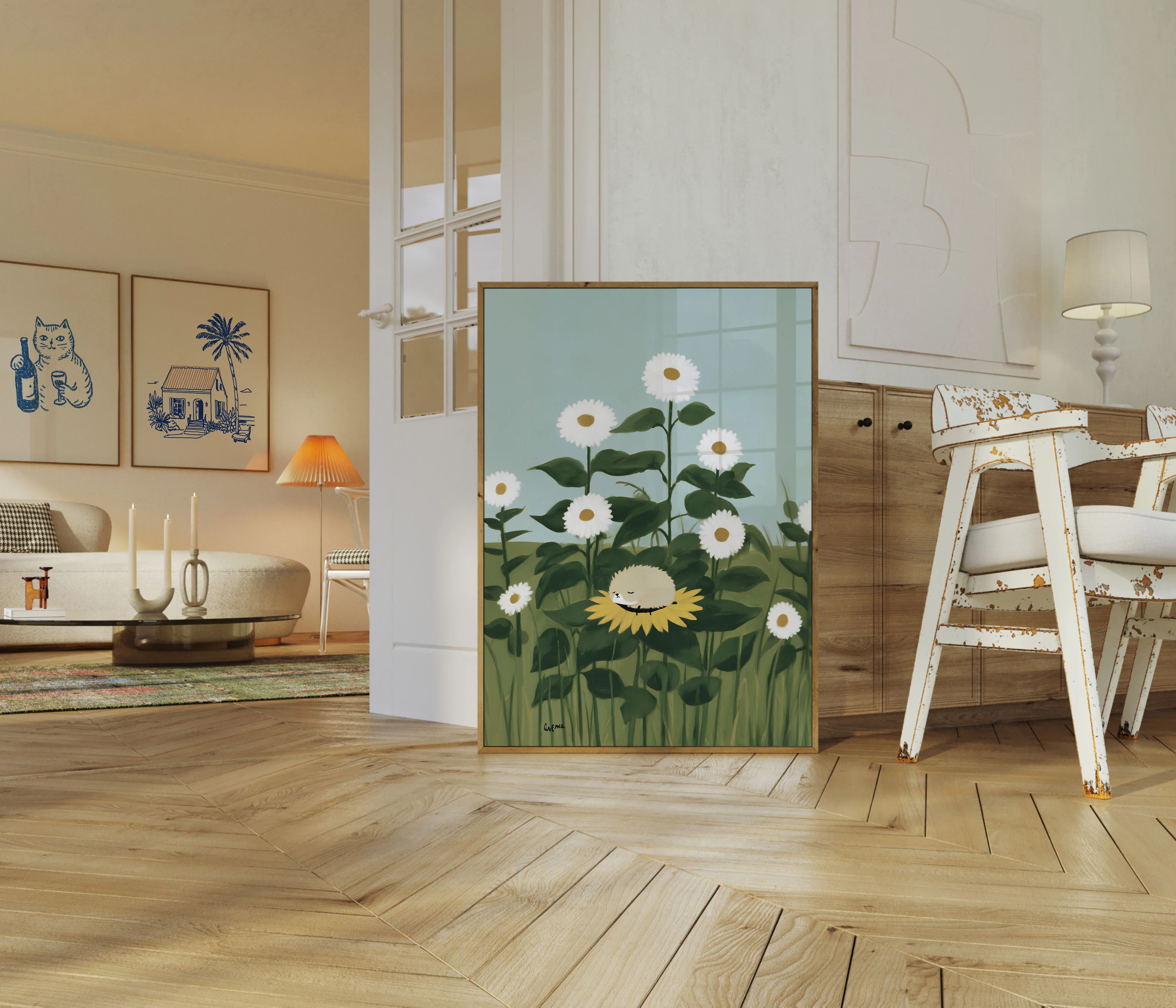 Daisy Field Contentment Poster - Image 5