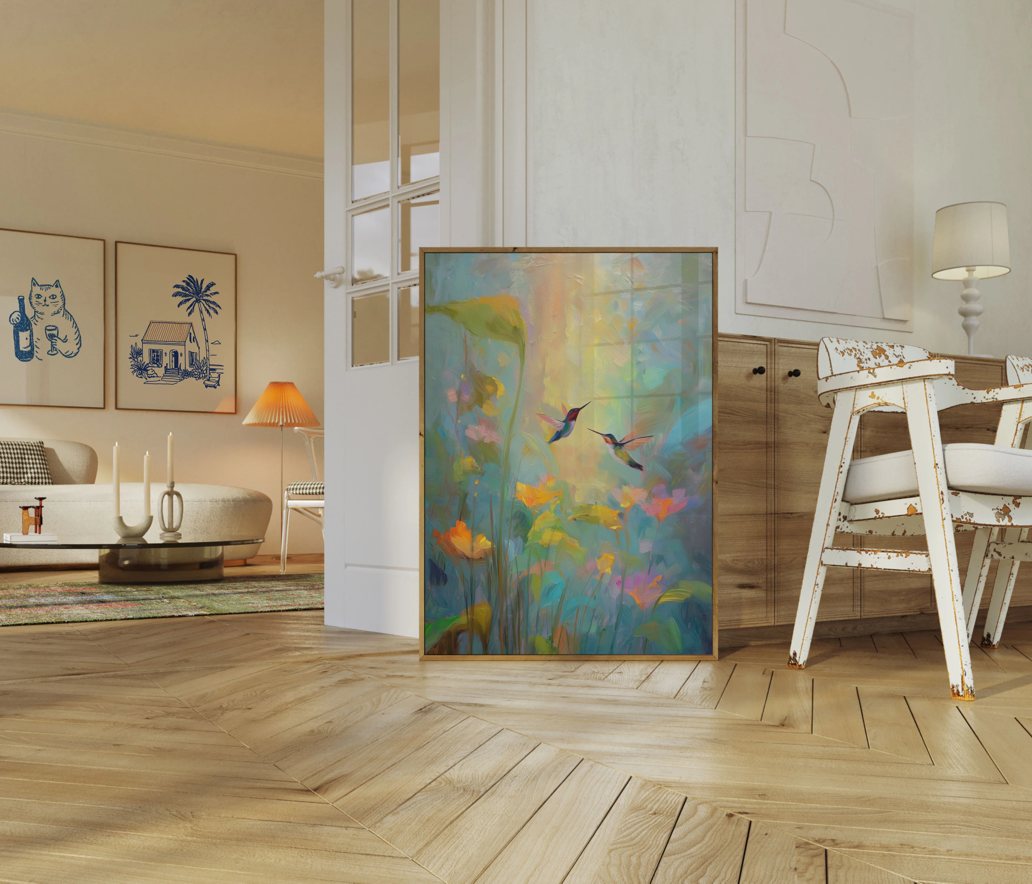 Dancing Hummingbirds Garden Poster - Image 5
