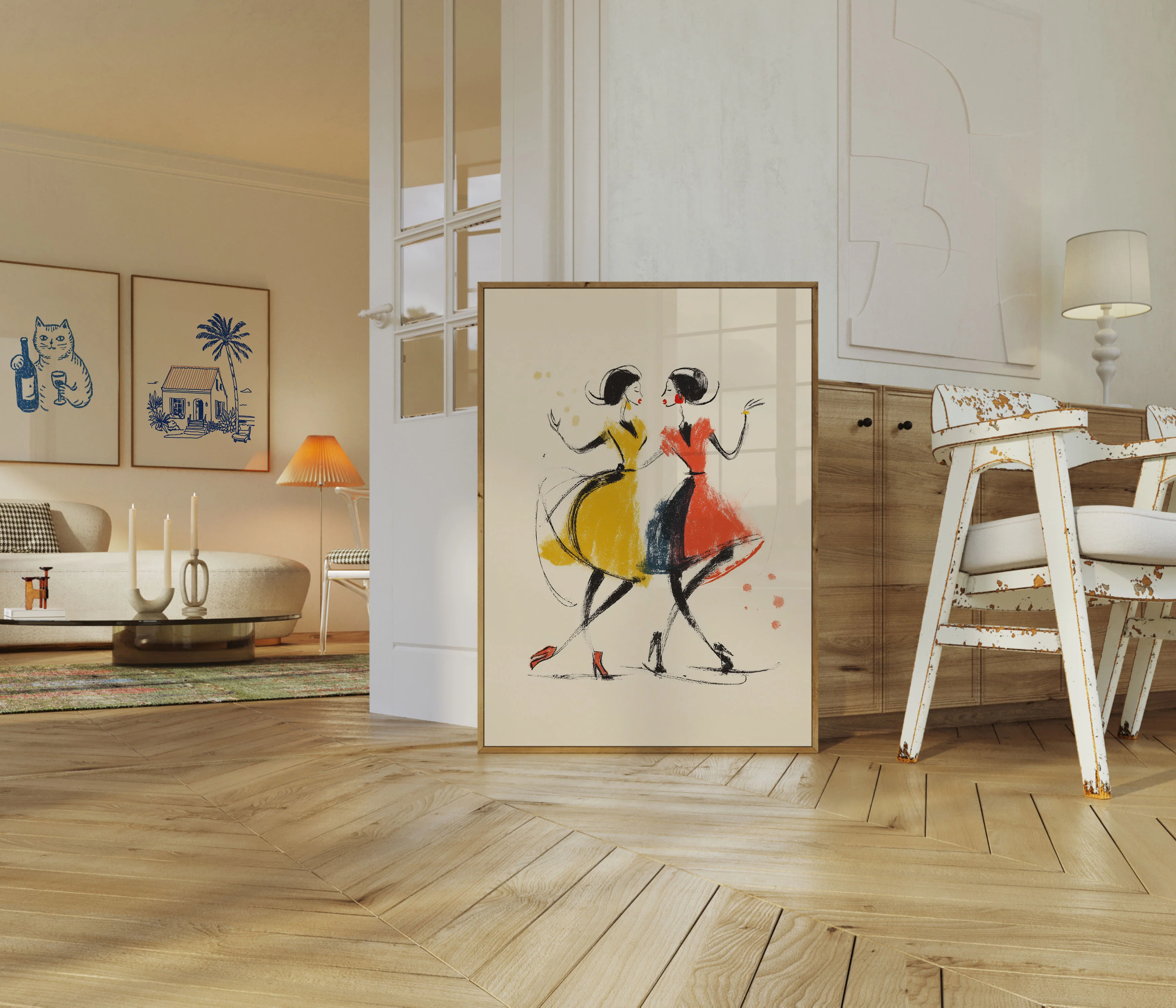 Dancing Ladies Retro Poster - Image 5