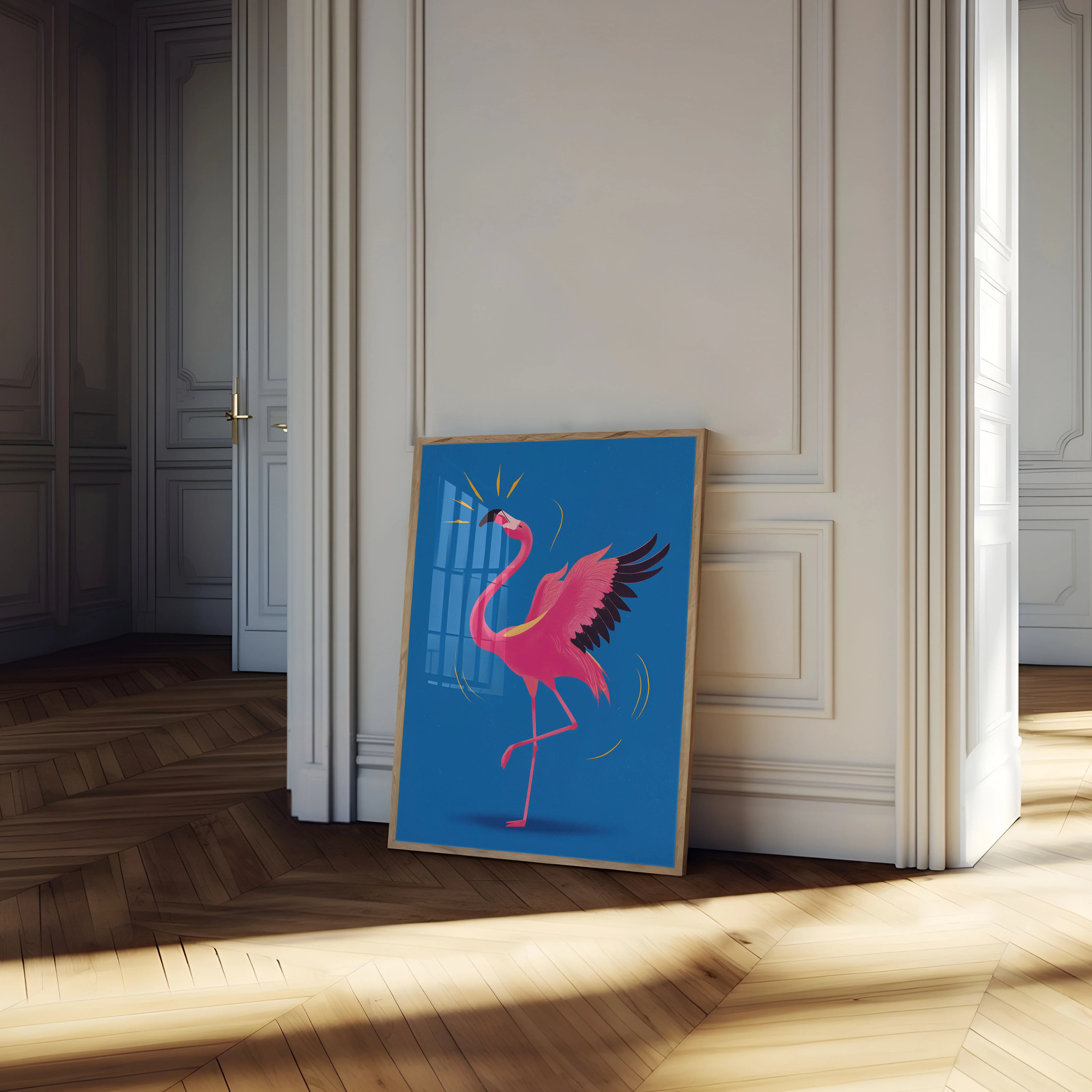 Dancing Pink Flamingo Poster - Image 4
