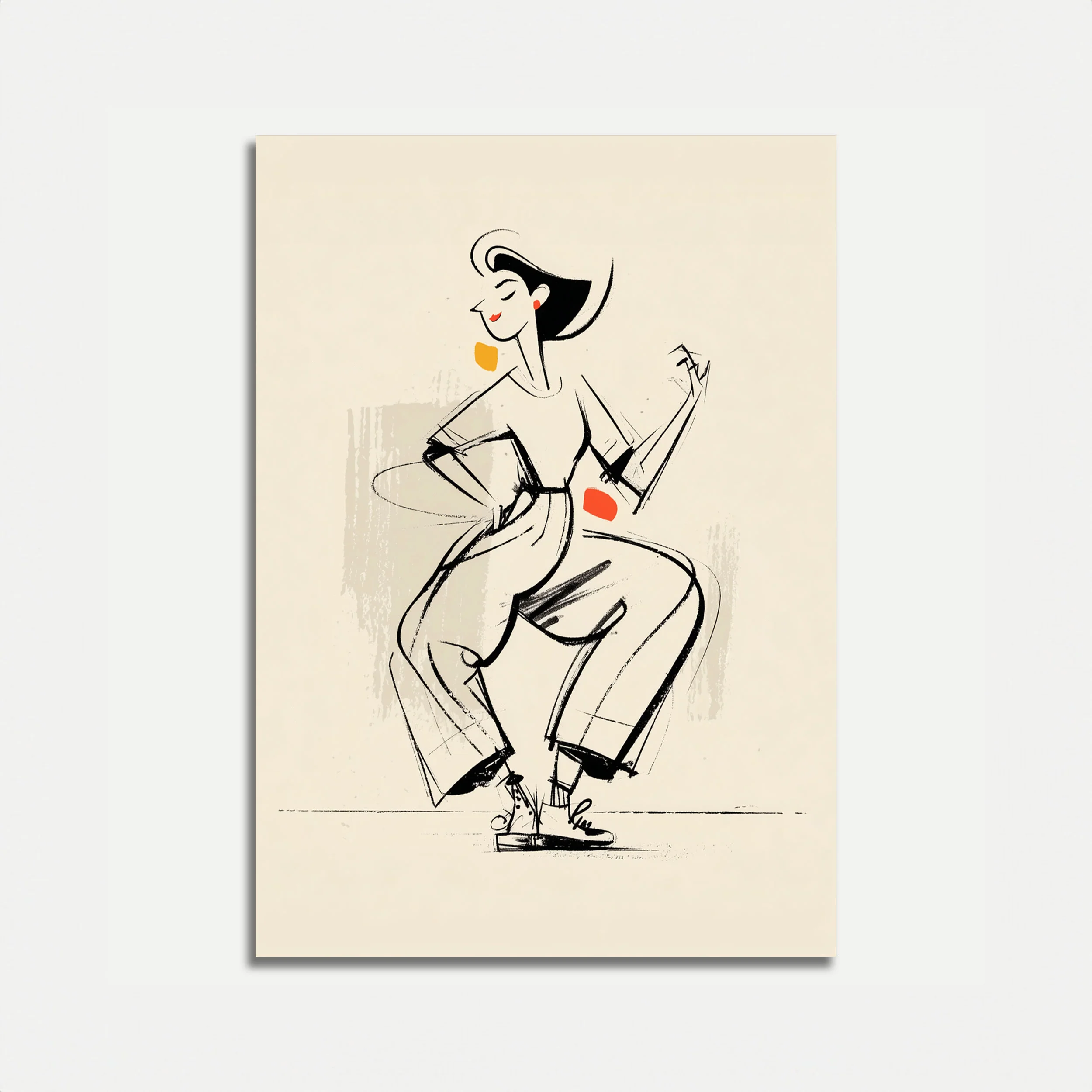 Dancing Retro Style Poster