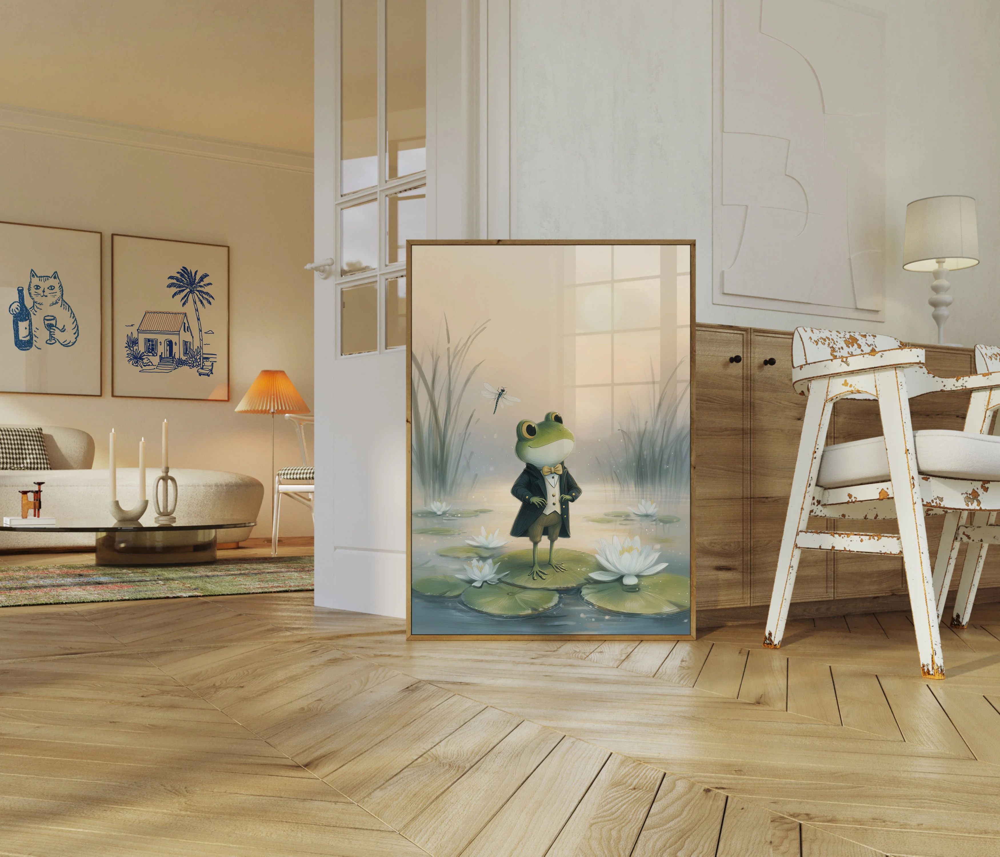 Dapper Frog in Lily Pond Poster - Image 5