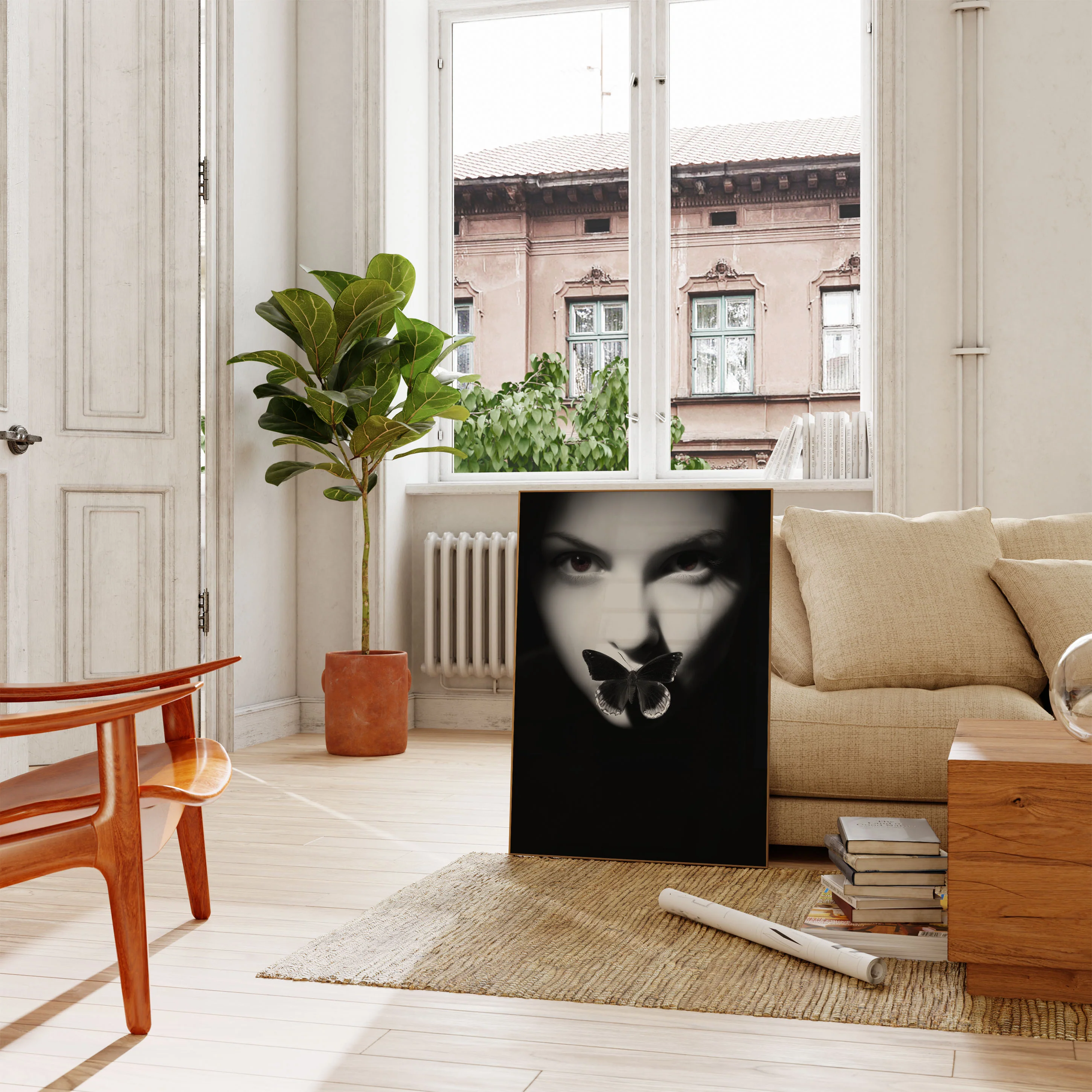 Dark Butterfly Portrait Poster - Image 2
