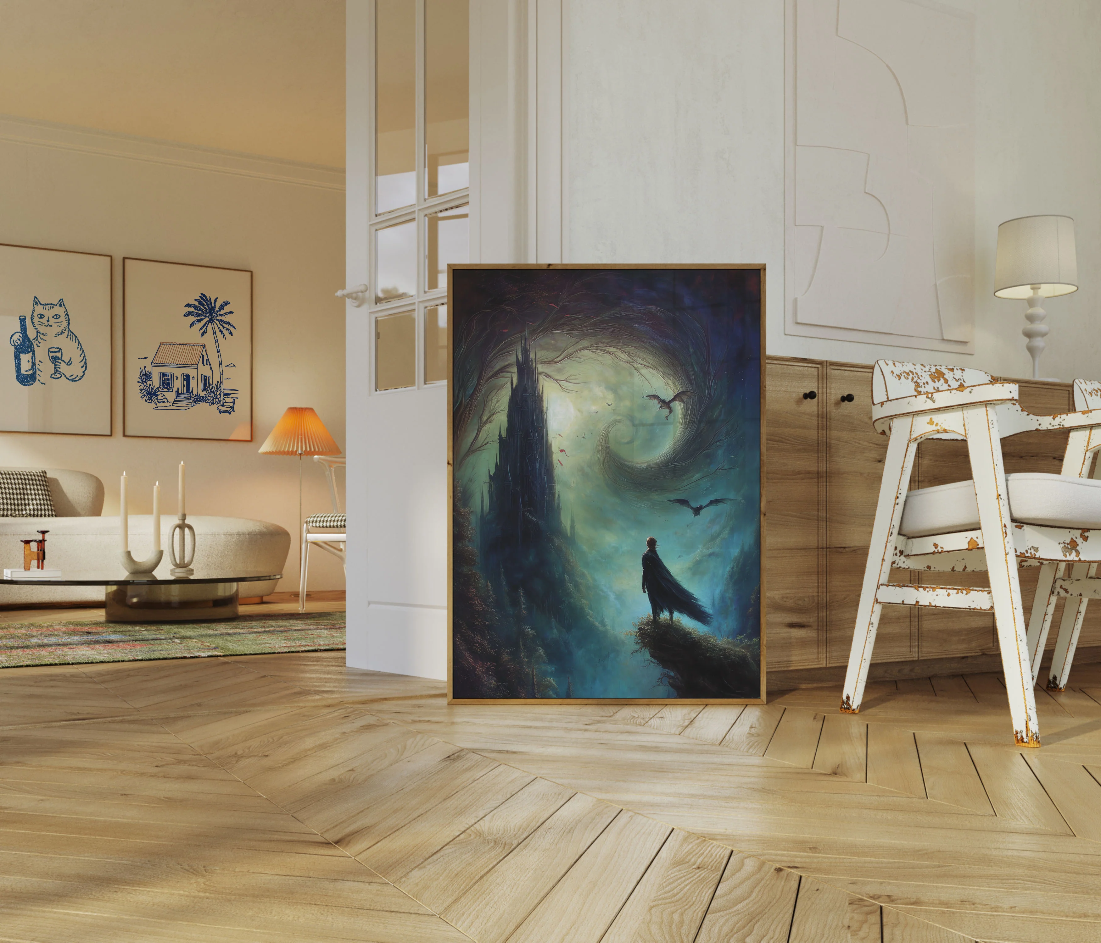 Dark Castle Dragon Fantasy Poster - Image 5