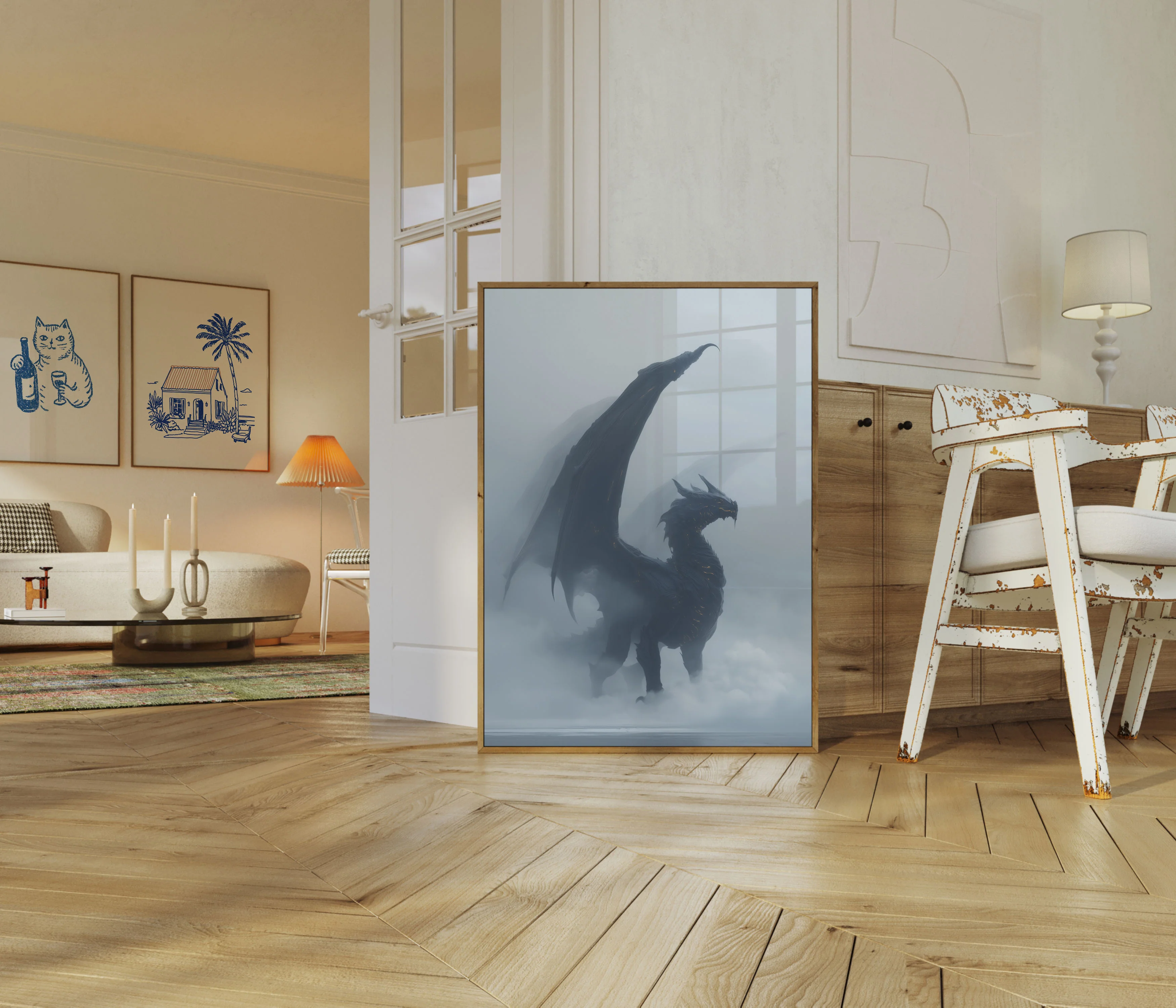 Dark Ethereal Dragon Fantasy Poster - Image 5