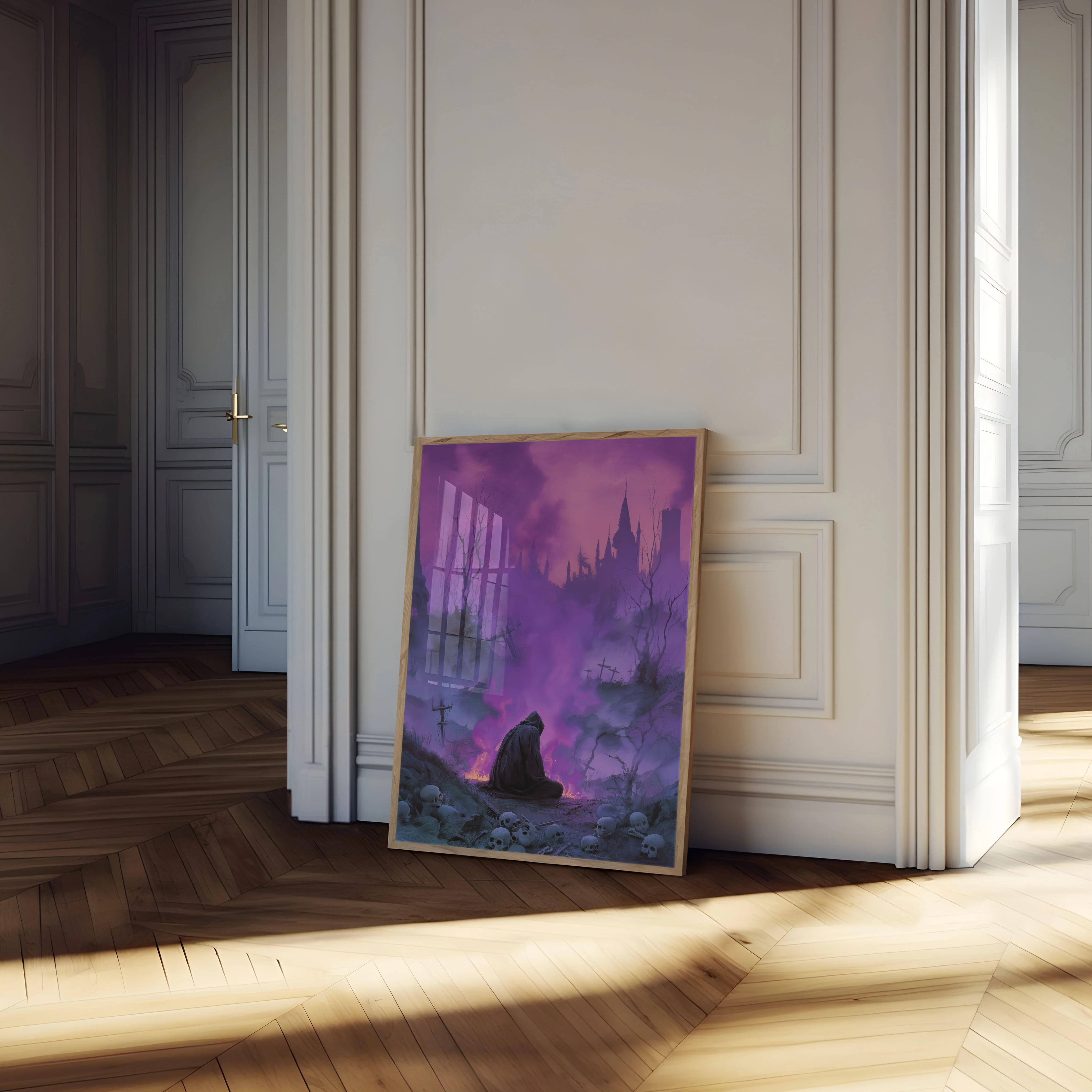 Dark Sorcerer in Mystical Ruins Poster - Image 4