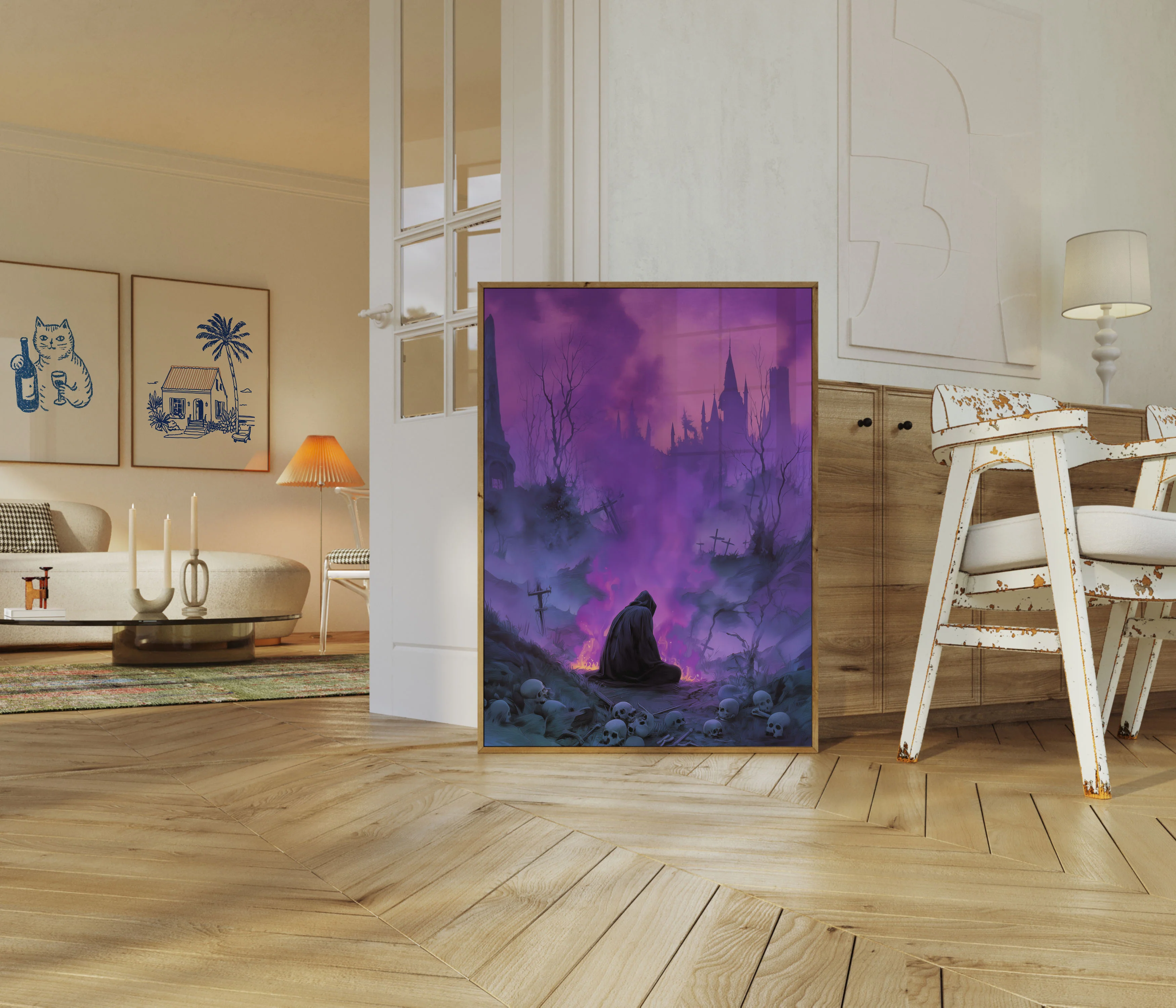 Dark Sorcerer in Mystical Ruins Poster - Image 5