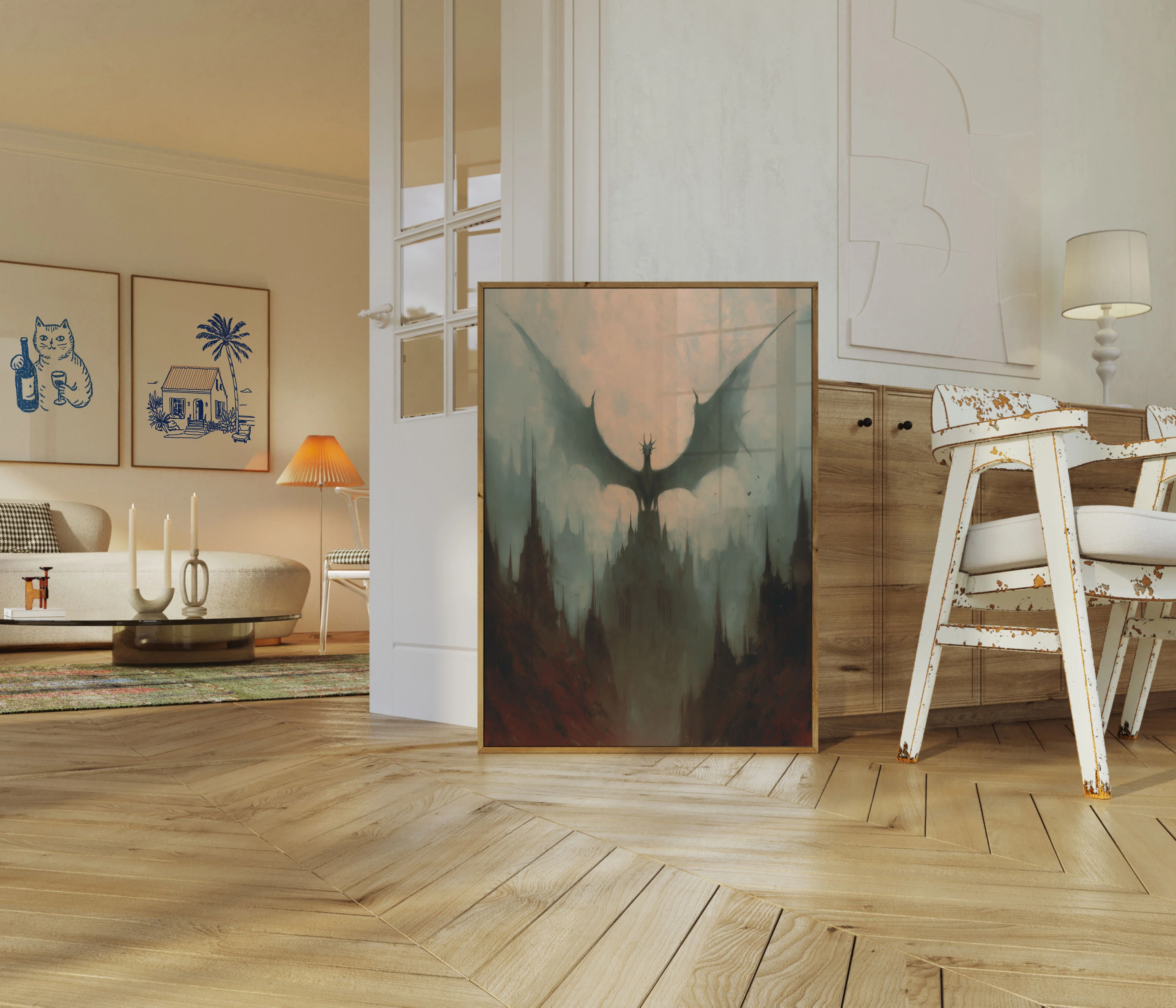 Dark Winged Dragon Citadel Poster - Image 5
