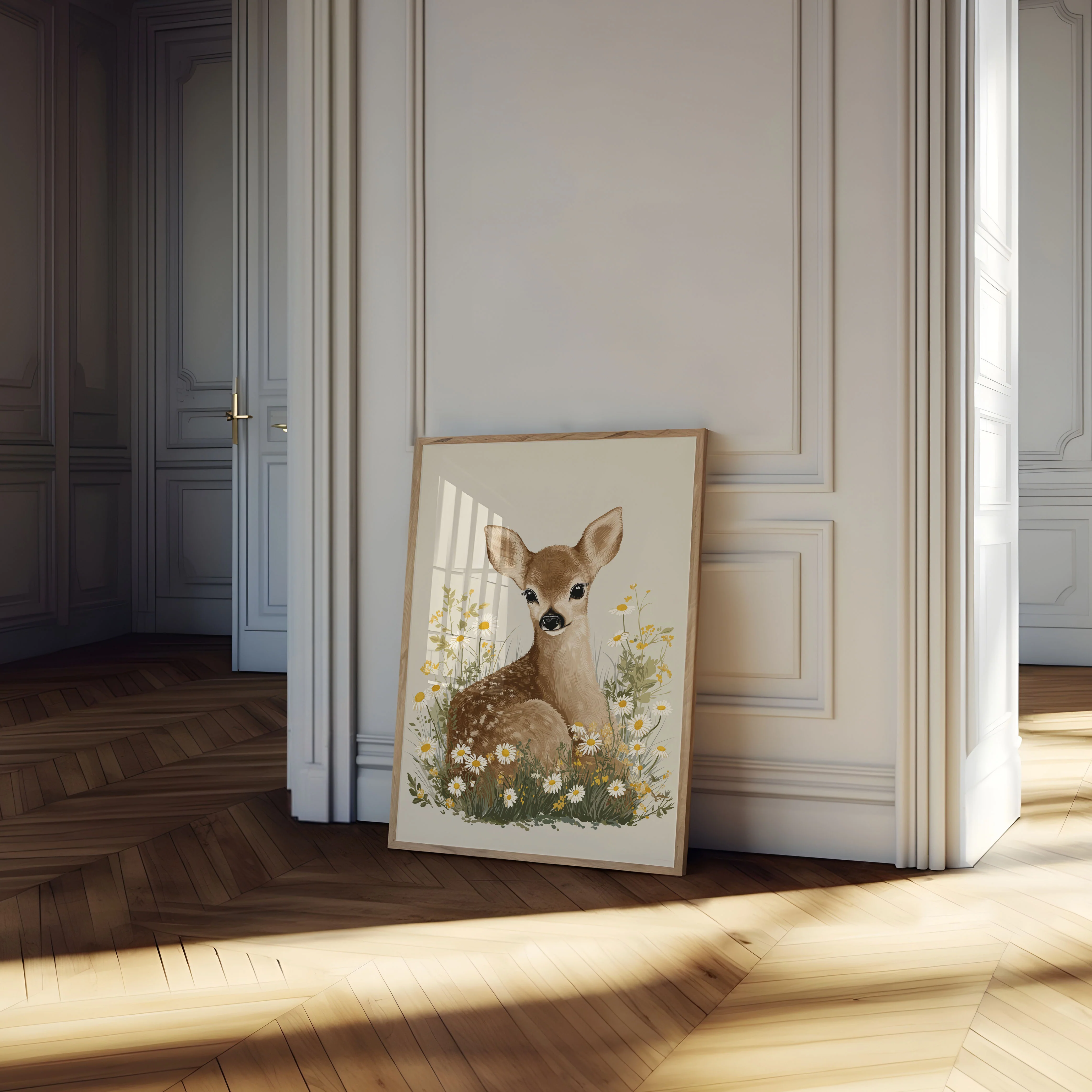 Deer Among Wildflowers Poster - Image 4