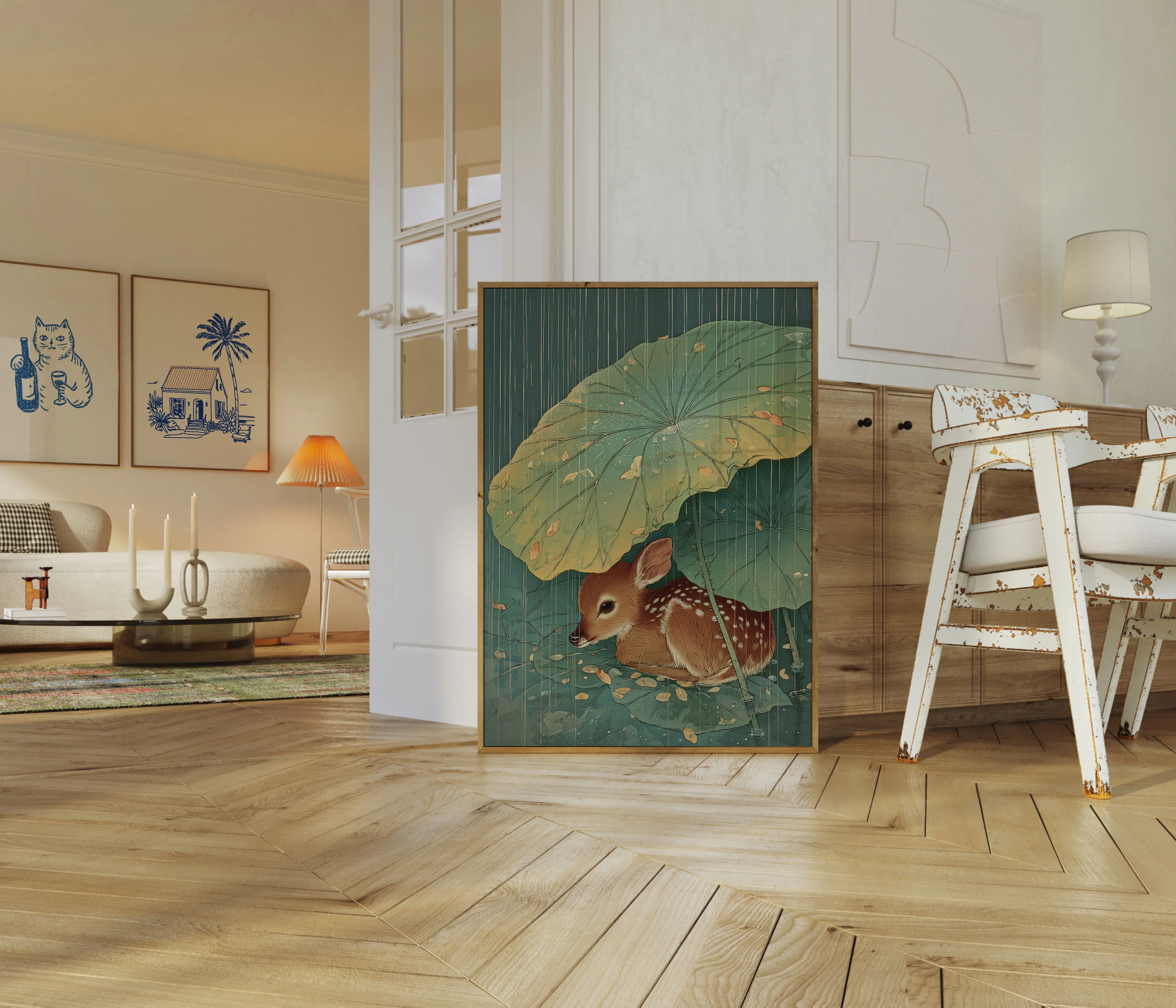 Deer in the Rain Poster - Image 5