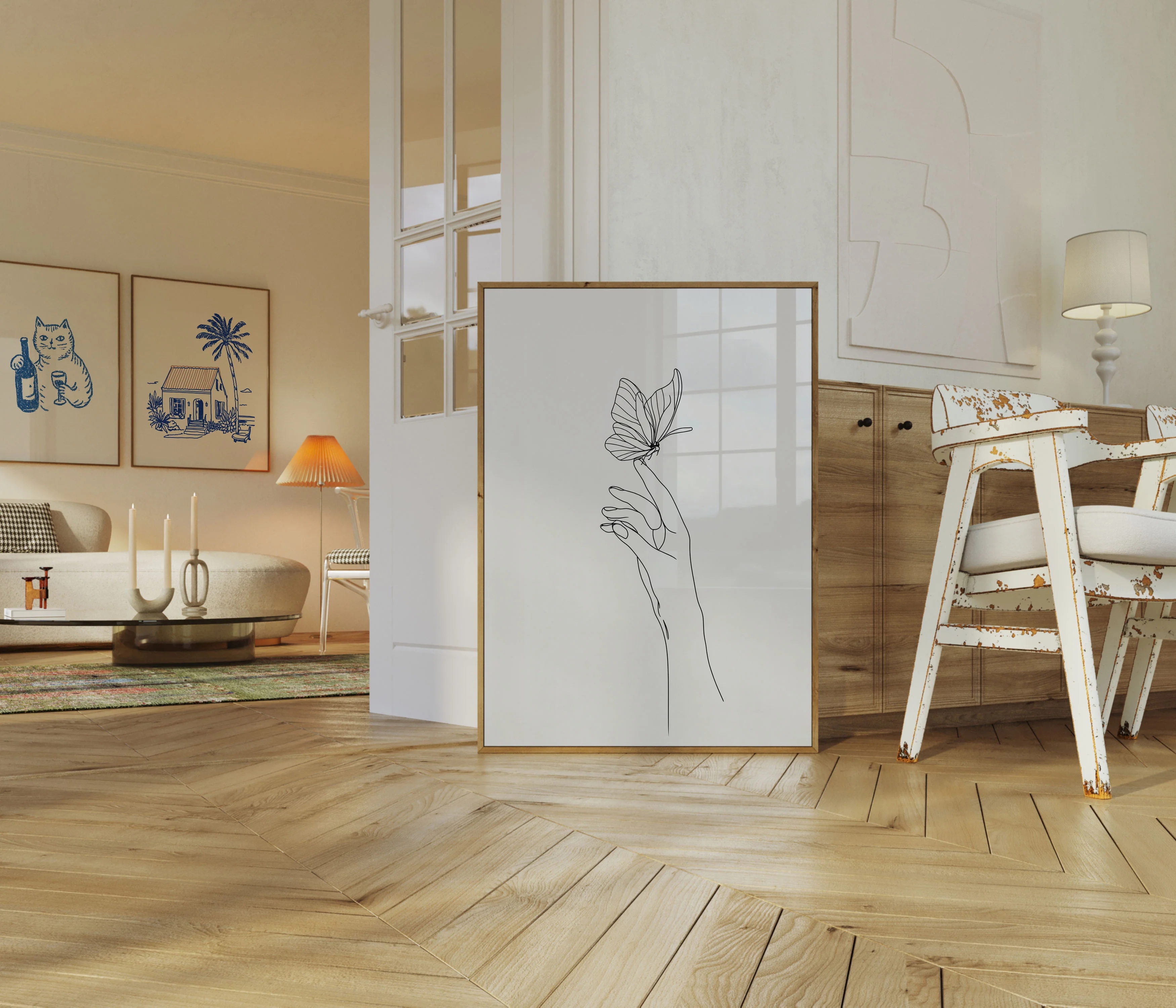 Delicate Butterfly Touch Poster - Image 5