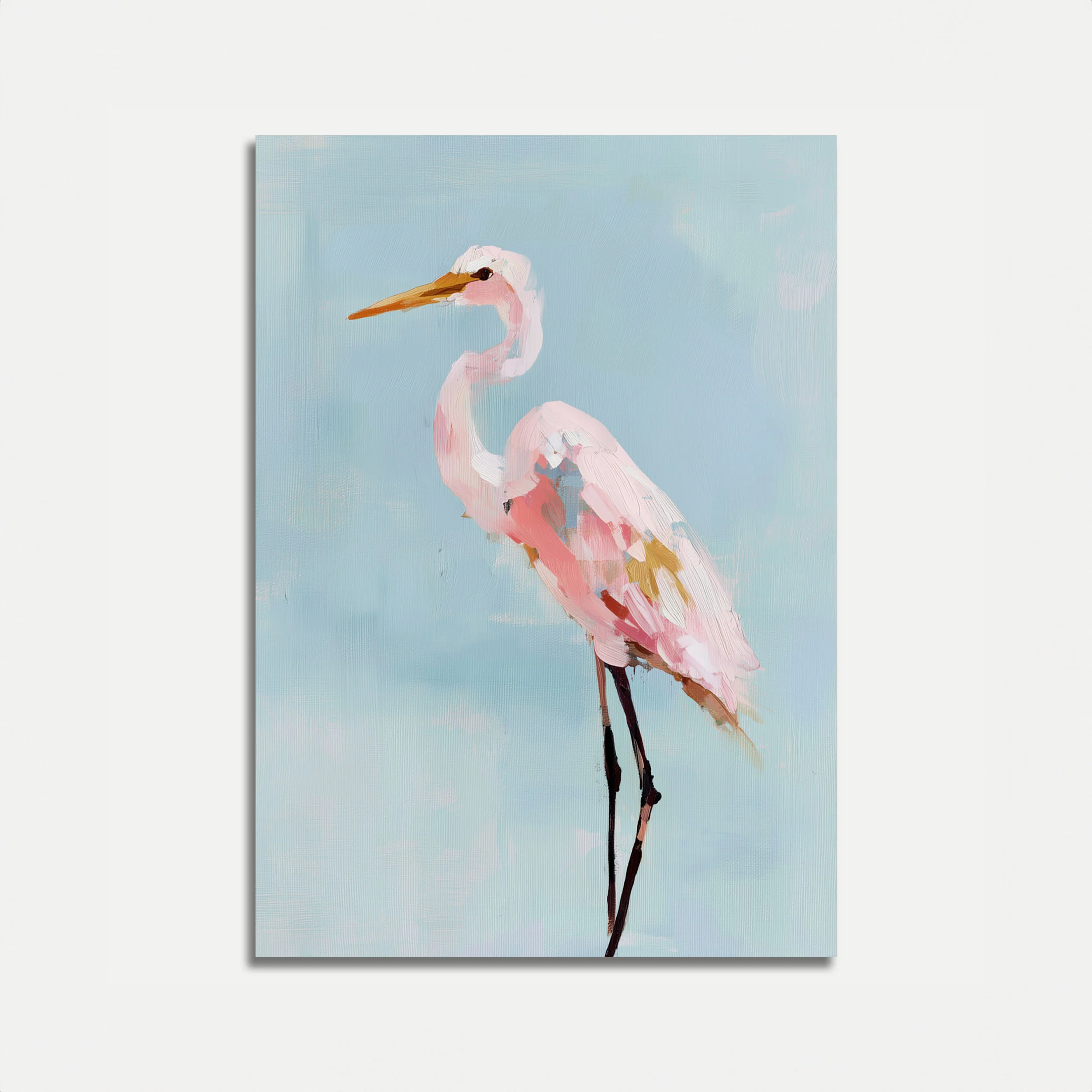 Delicate Pink Heron Poster